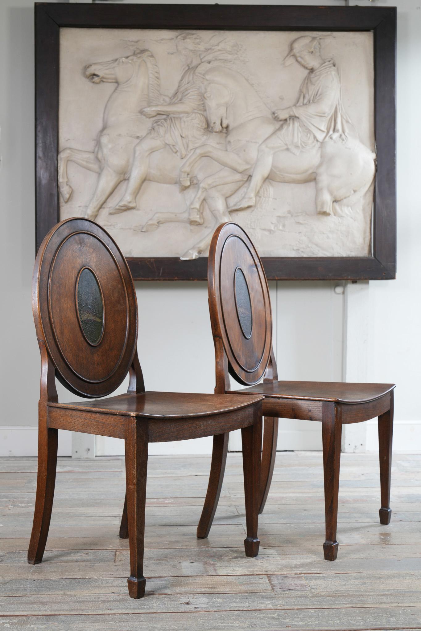 Ash A Pair of George III Side Chairs in the manner of Mayhew & Ince For Sale