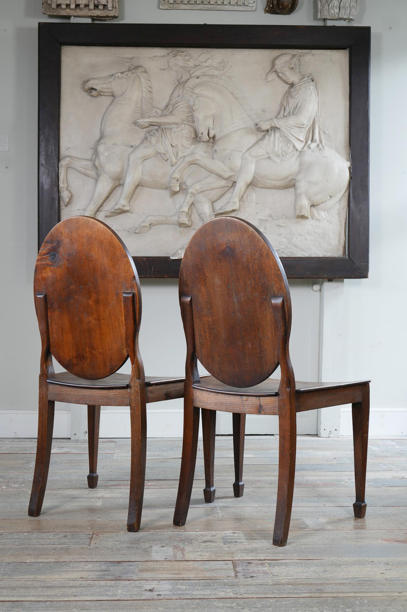Ash A Pair of George III Side Chairs in the manner of Mayhew & Ince