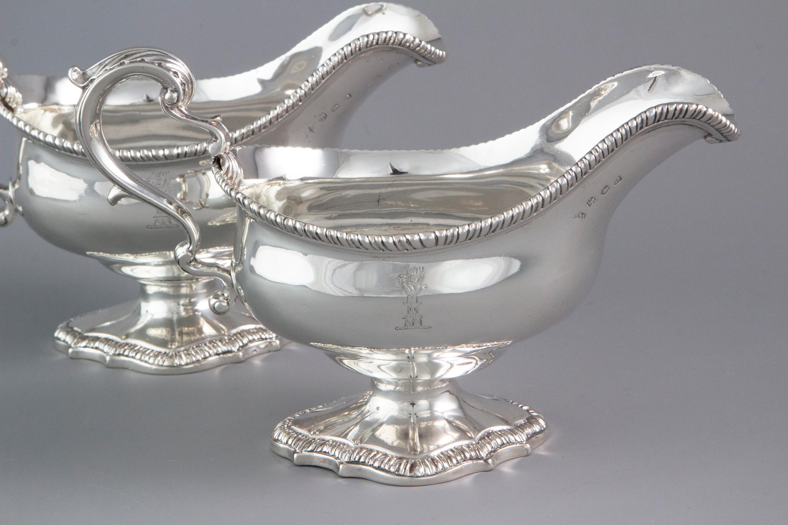 Pair of George III Silver Sauce Boats, London, 1761 7