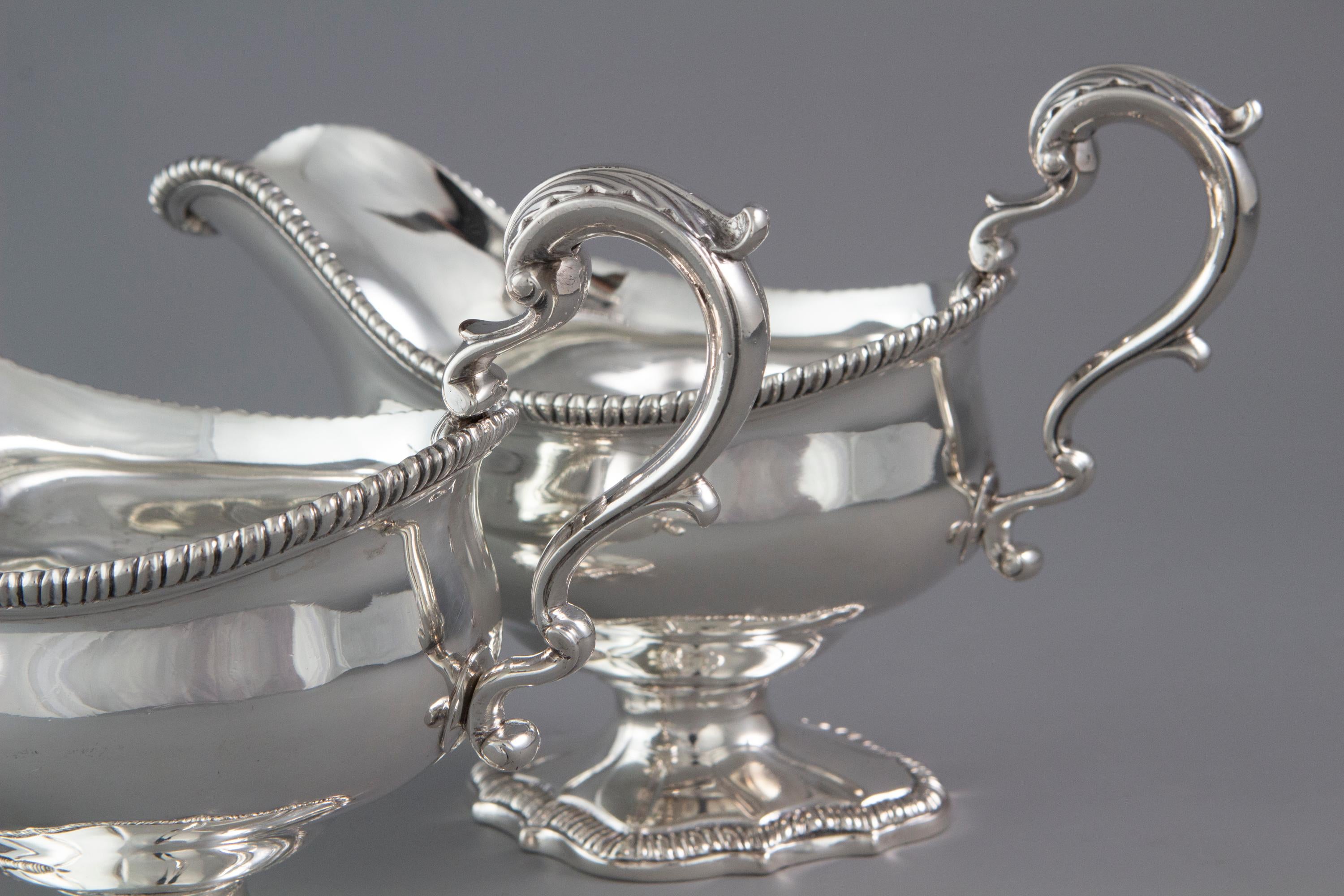 Pair of George III Silver Sauce Boats, London, 1761 9