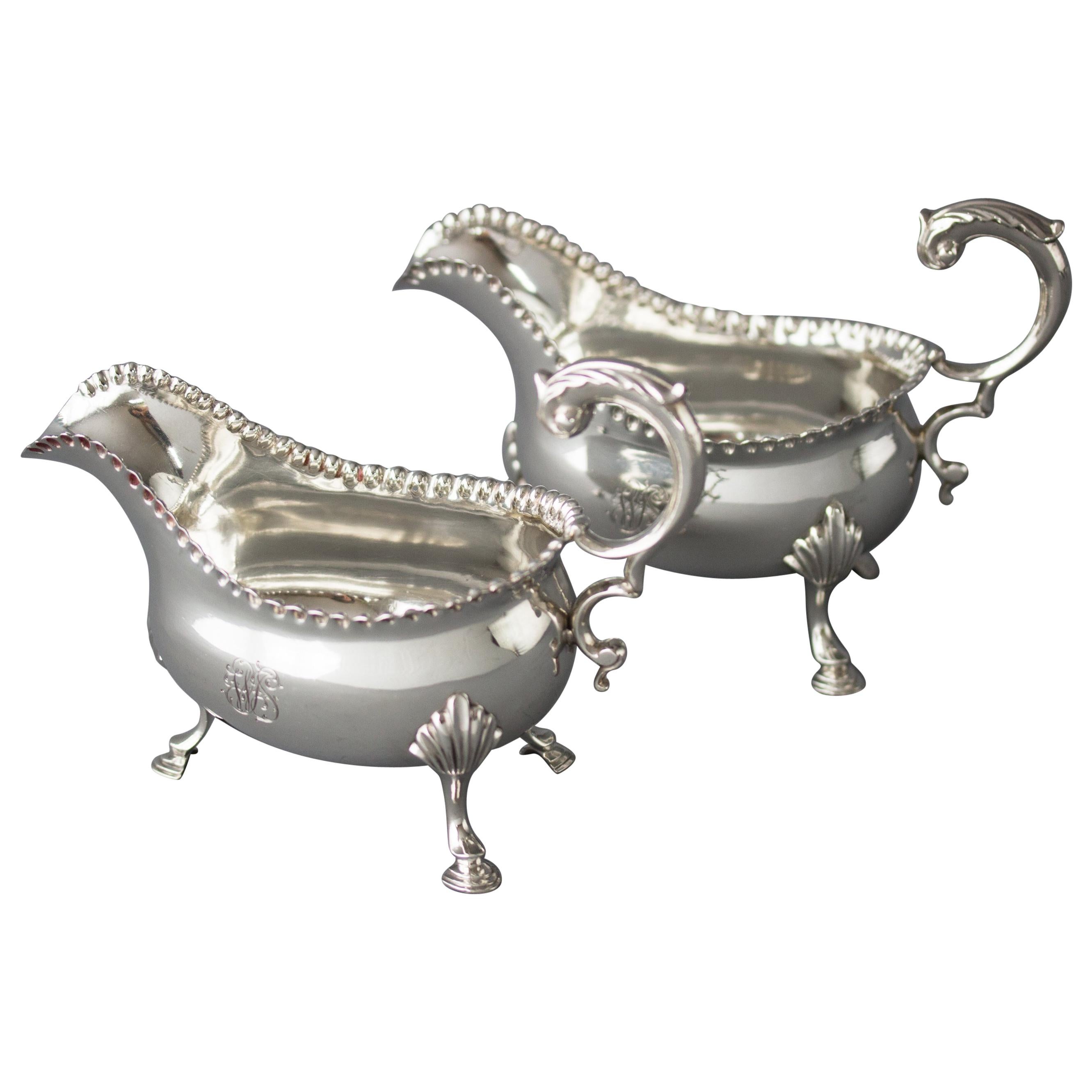 A Pair of George III Silver Sauce Boats, London 1768 by W & J Priest