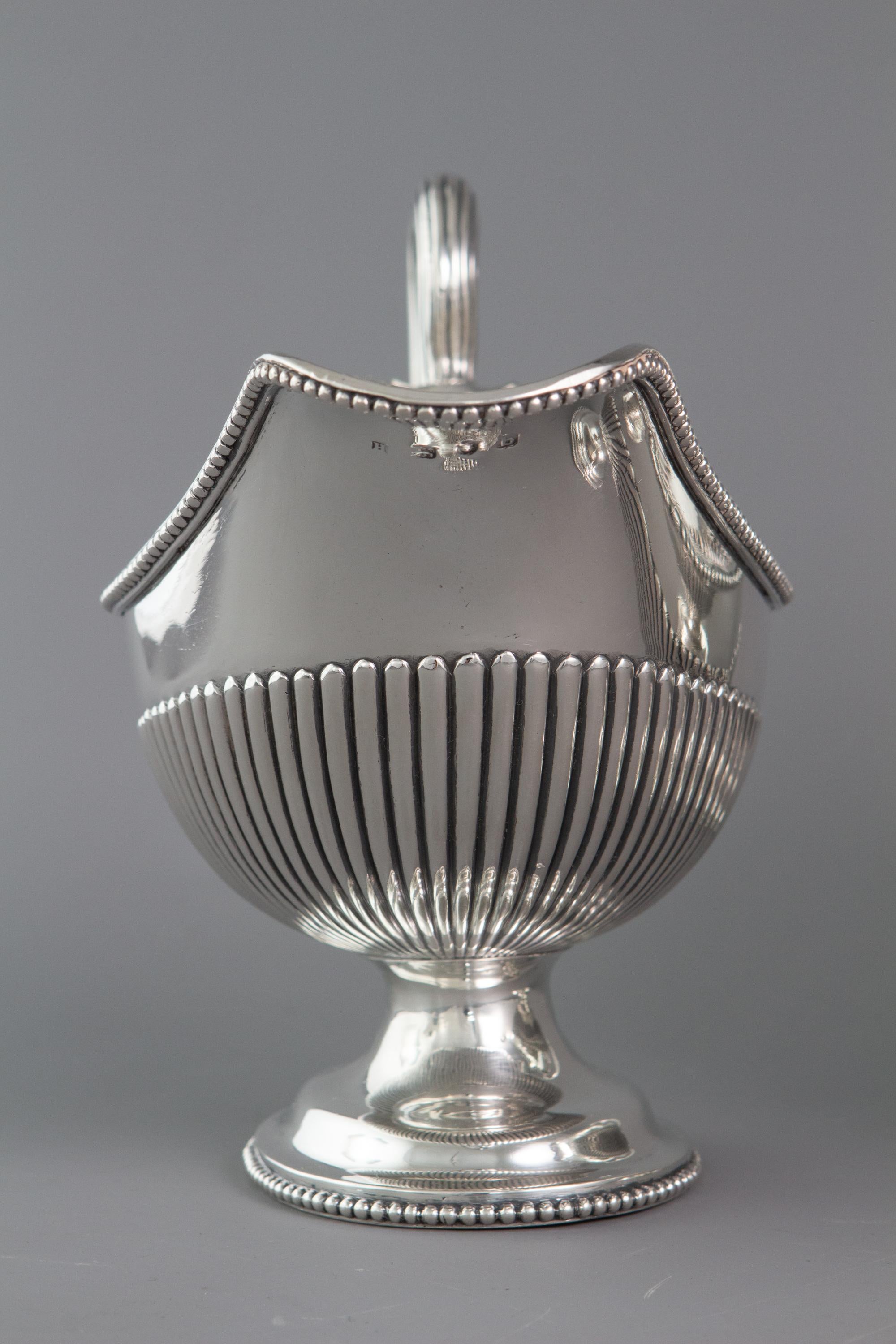 Late 18th Century Pair of George III Silver Sauce Boats, London, 1777