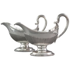 Pair of George III Silver Sauce Boats, London, 1777