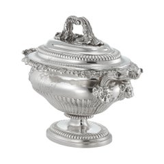 A pair of George III silver tureens by Philip Rundell