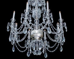 A Pair of George III Style Crystal Chandeliers