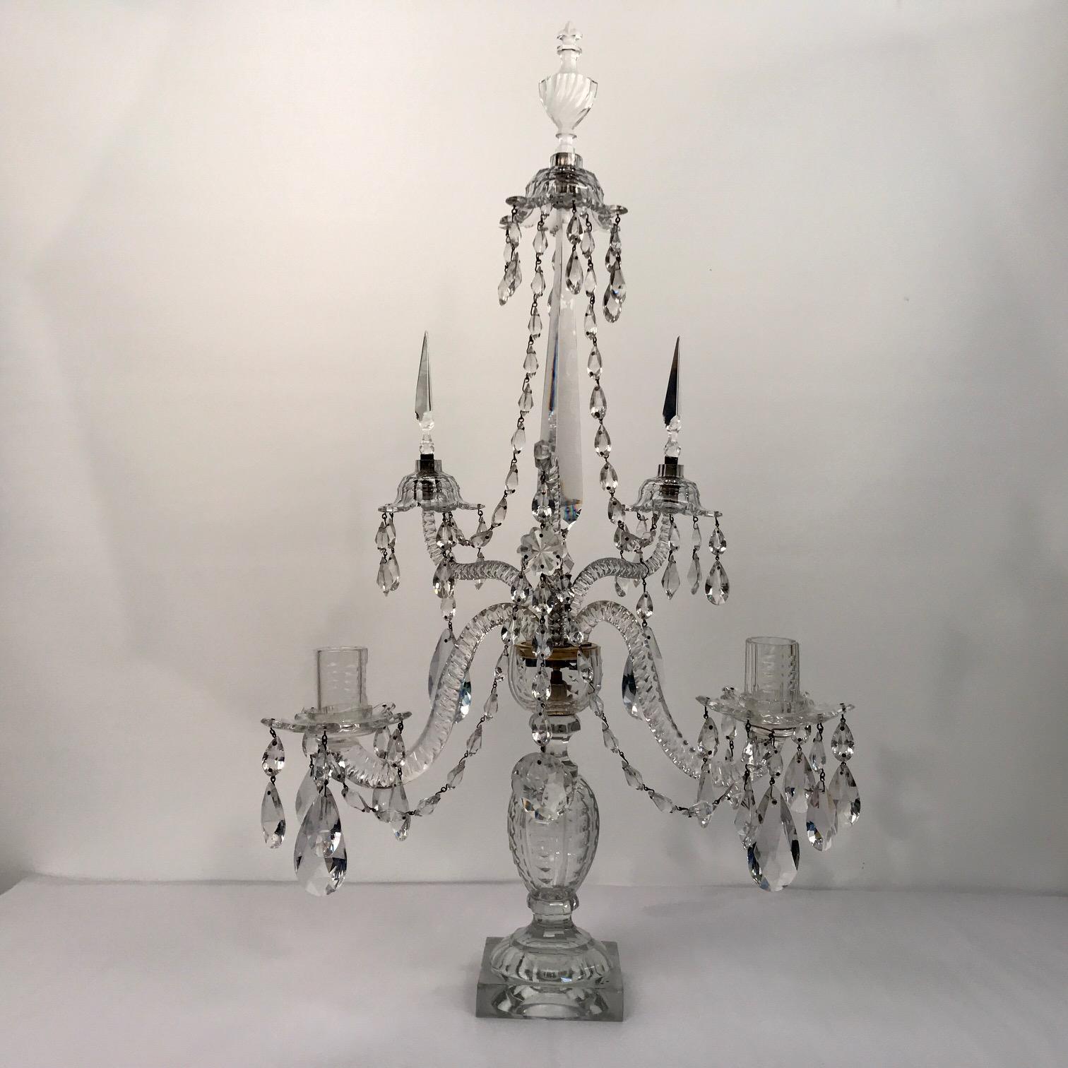 Georgian English George III Period Pair of Candelabra by William Parker, For Sale