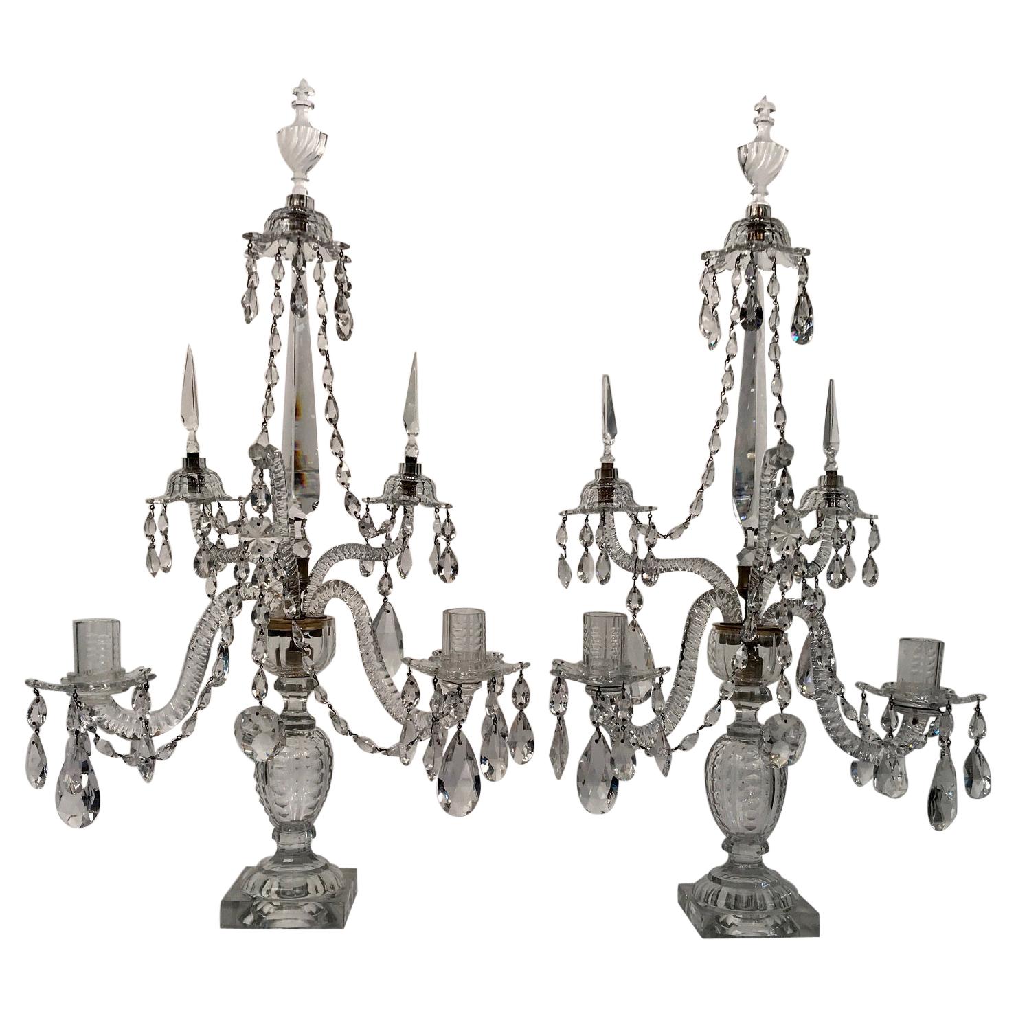 English George III Period Pair of Candelabra by William Parker, For Sale
