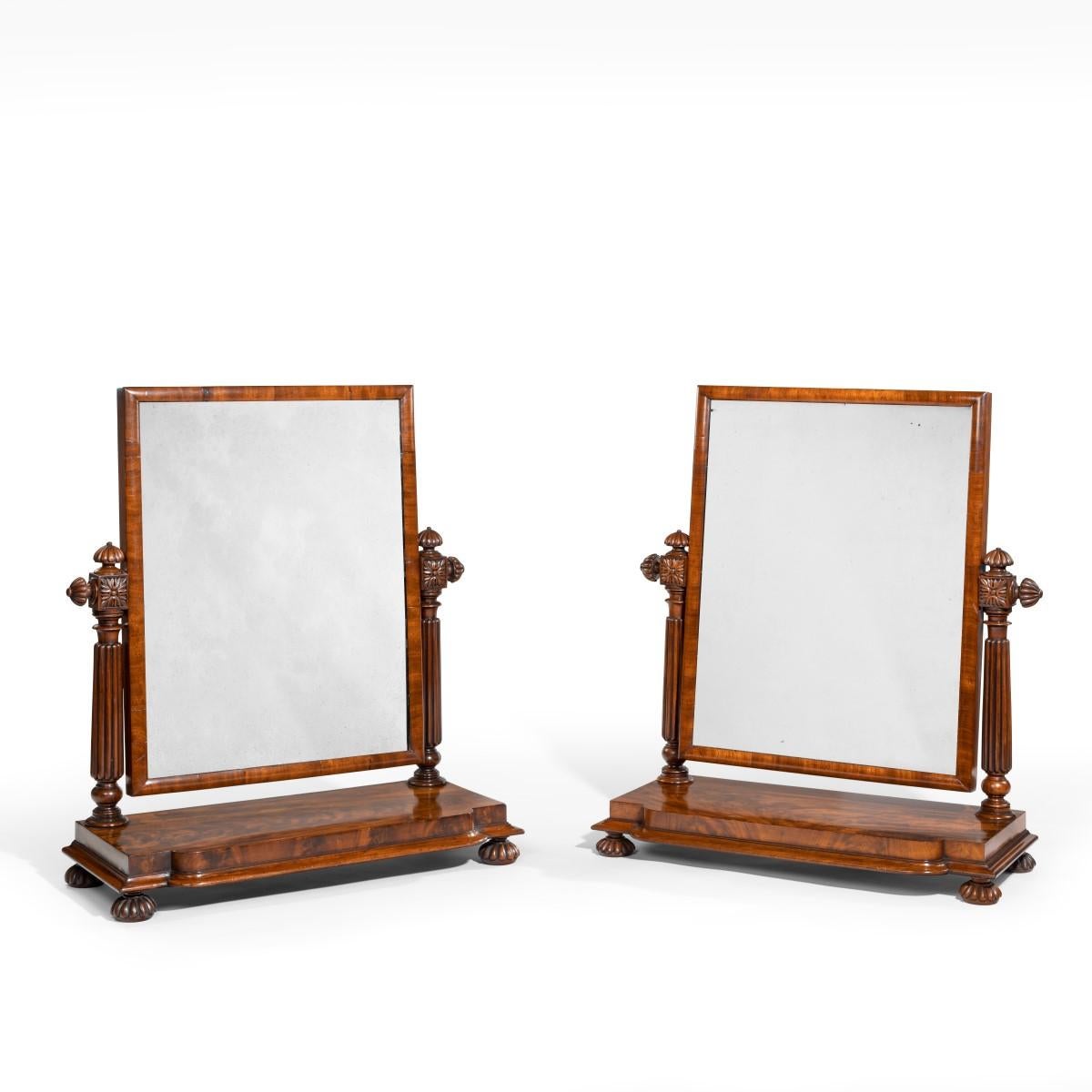 Pair of George IV Mahogany Table Mirrors Attributed to Gillows 4