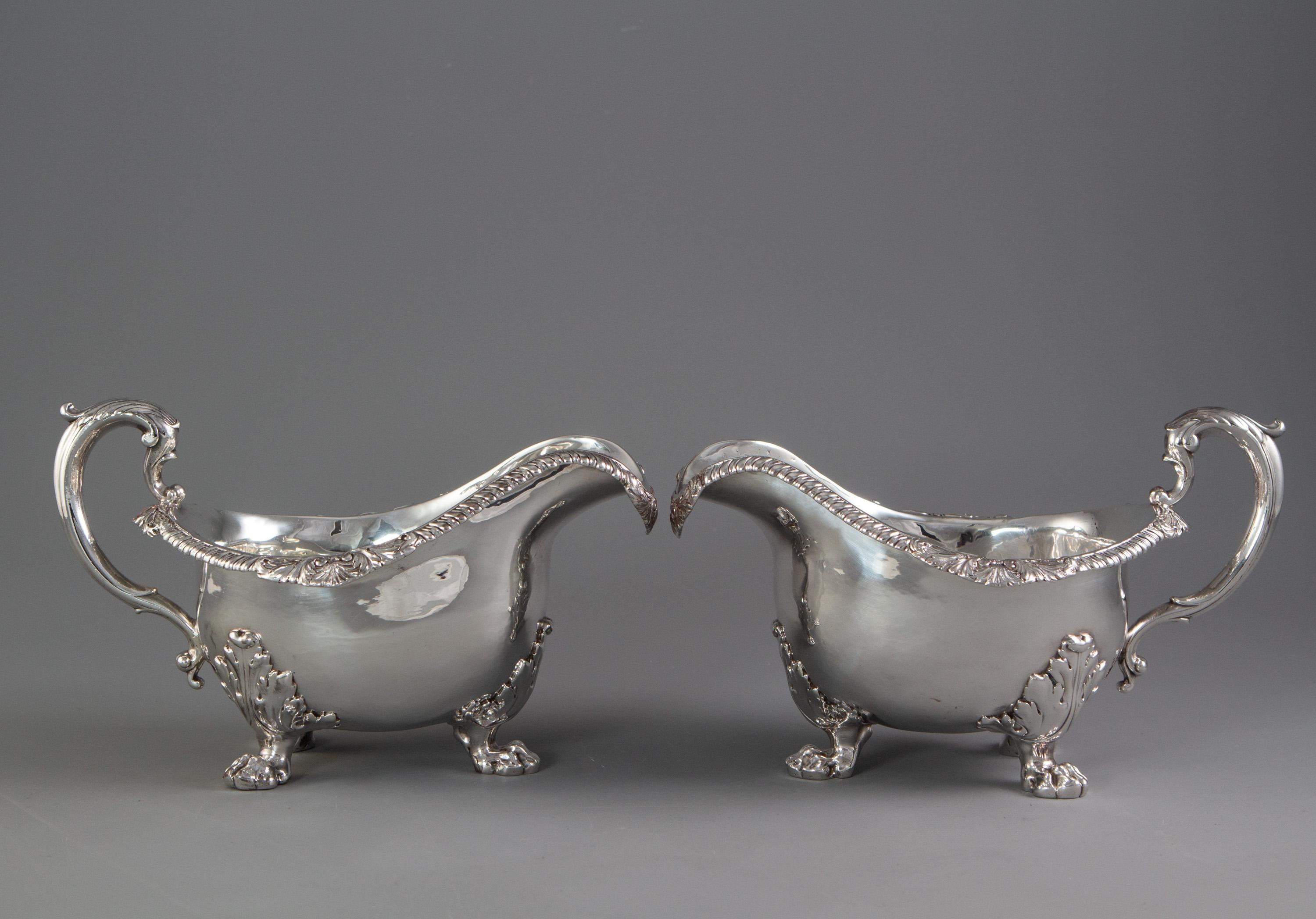 Pair of George IV Silver Sauce Boats, London 1820 by Paul Storr 8