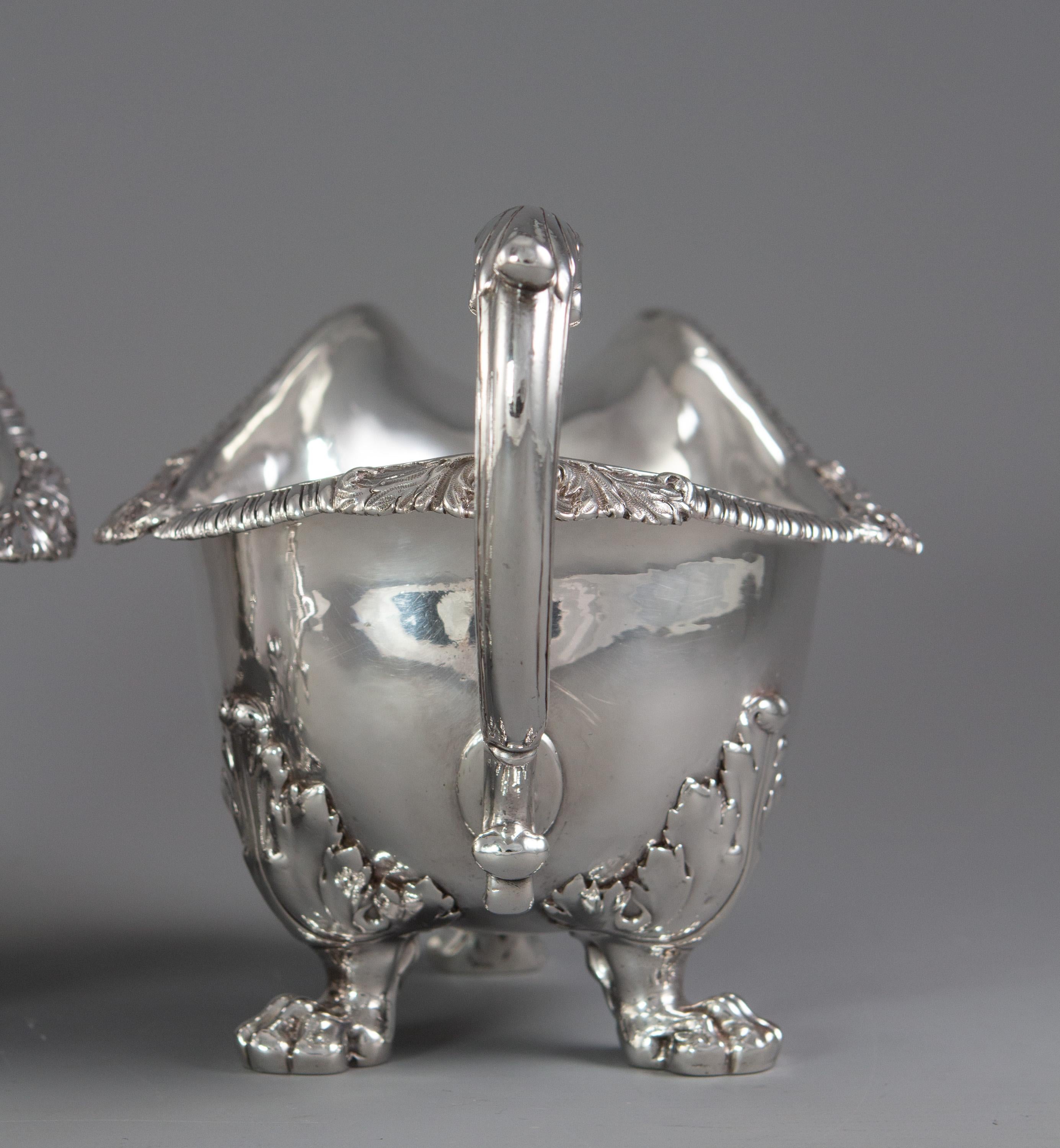 Pair of George IV Silver Sauce Boats, London 1820 by Paul Storr 9