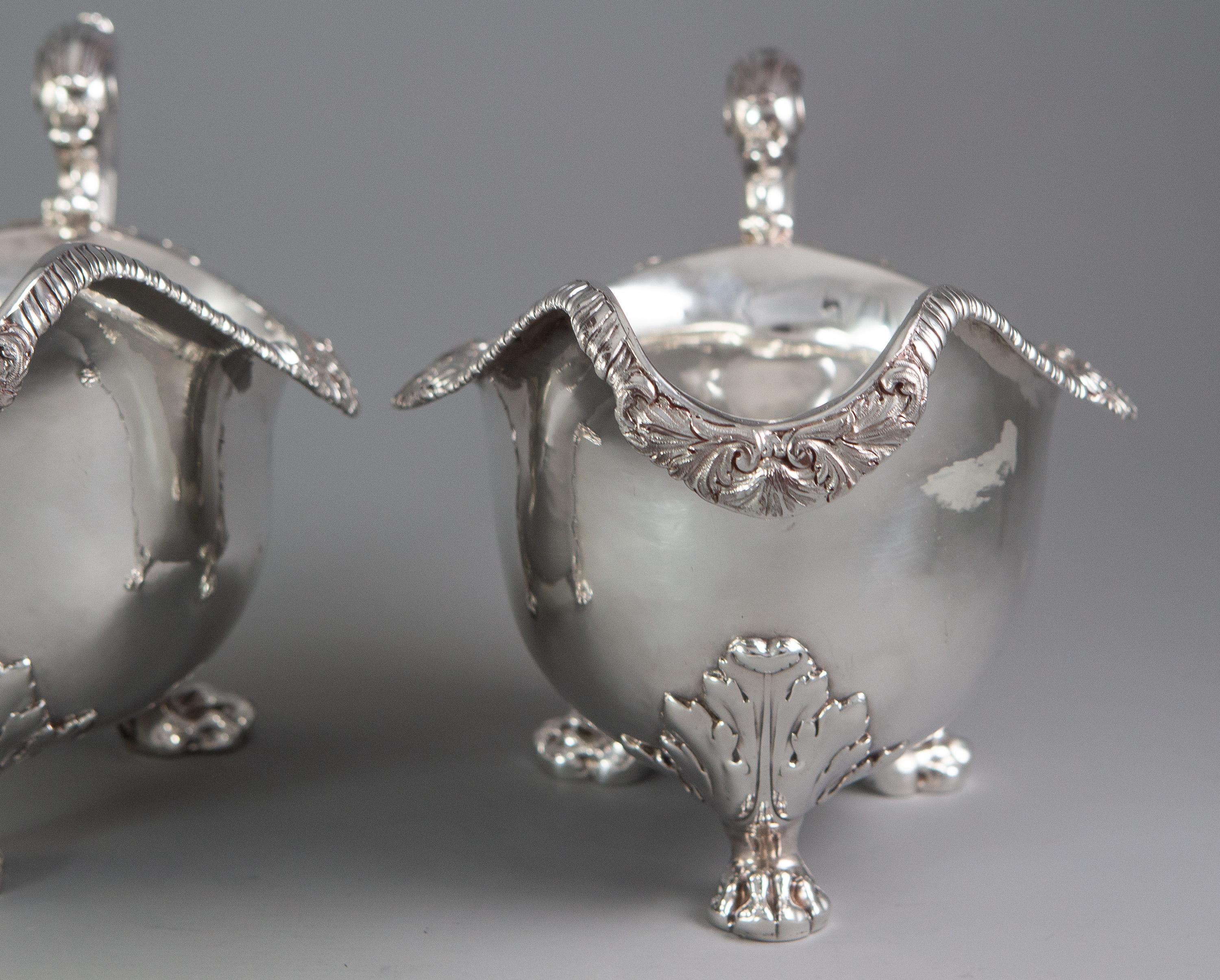 Pair of George IV Silver Sauce Boats, London 1820 by Paul Storr 10