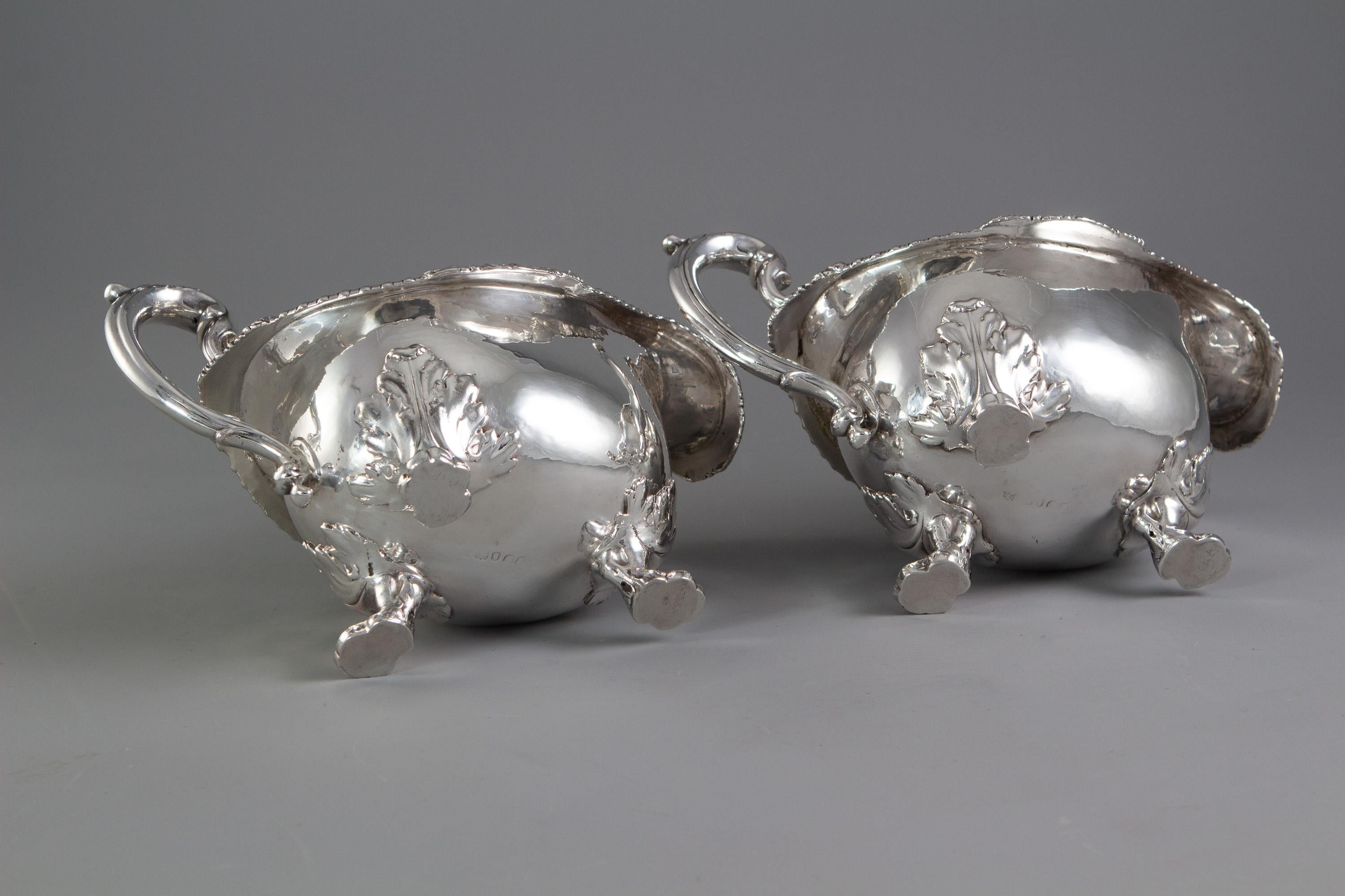 Early 19th Century Pair of George IV Silver Sauce Boats, London 1820 by Paul Storr
