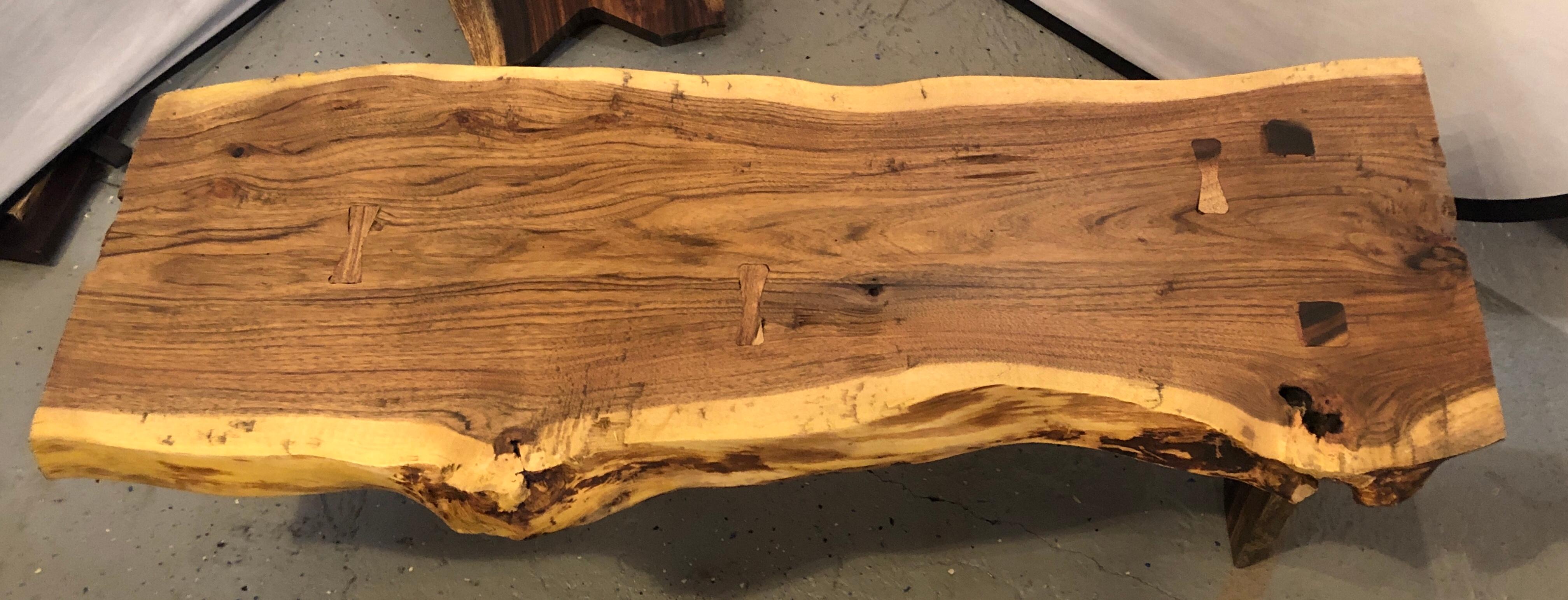 wooden bark table