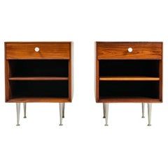 A Pair of George Nelson for Herman Miller Thin Edge Rosewood Nightstands