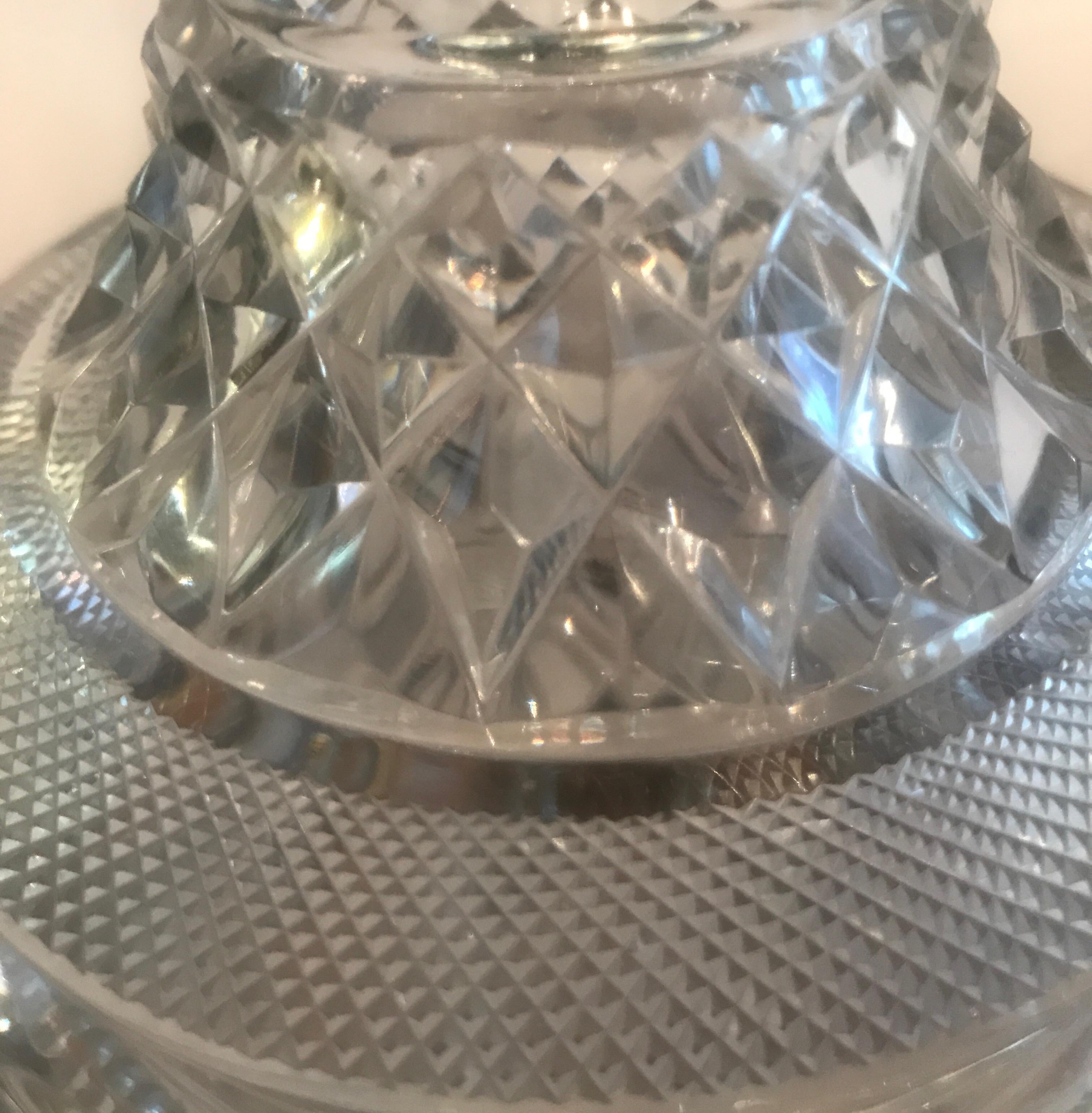 Pair of Georgian Cut Glass Urns Jars 4