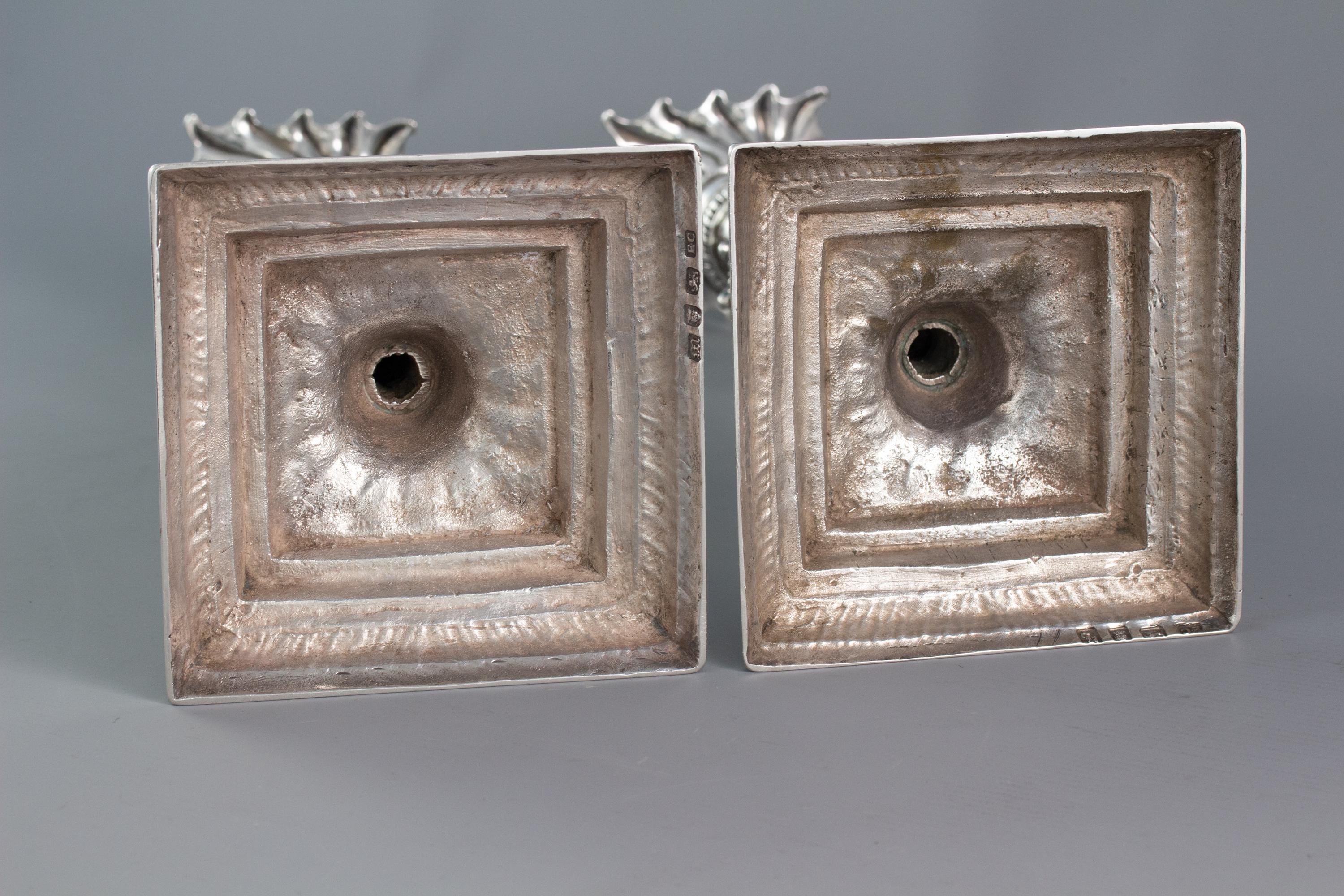 Pair of Georgian Silver Candlesticks London 1766/7 by Ebenezer Coker 2