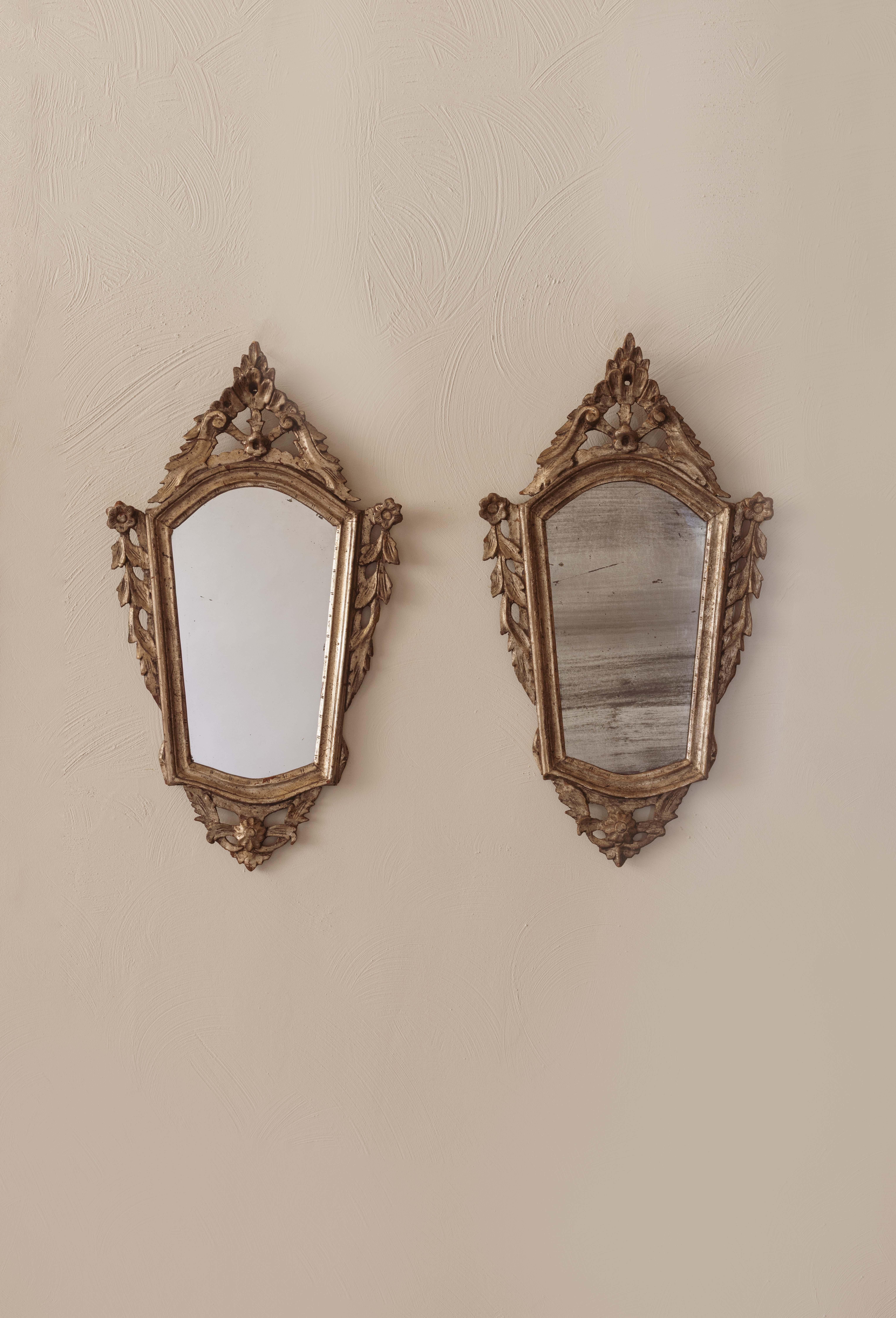 Italian A Pair of Georgian Silvered Mirrors For Sale