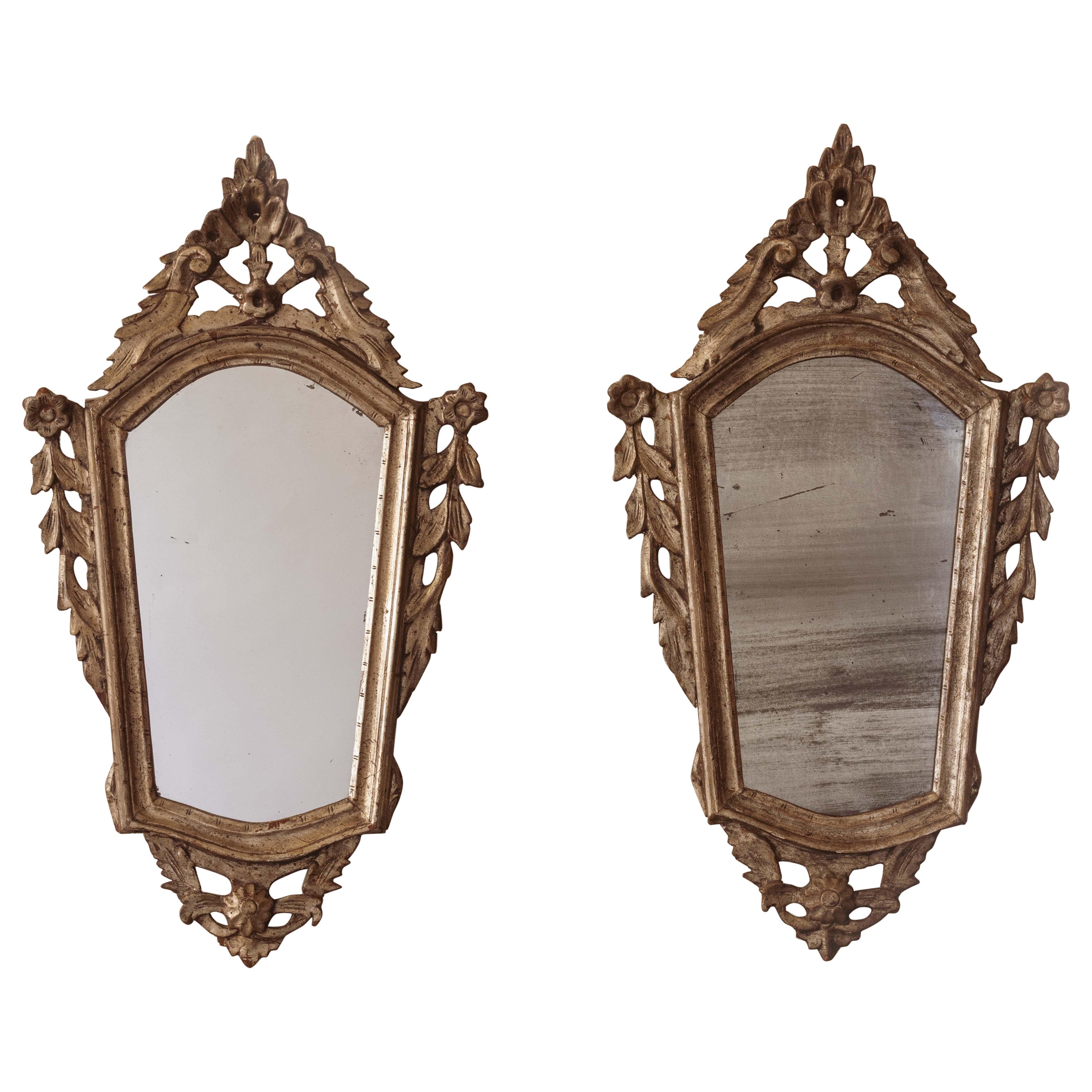 A Pair of Georgian Silvered Mirrors For Sale