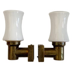 Pair of German Brass Sconces, circa 1950s