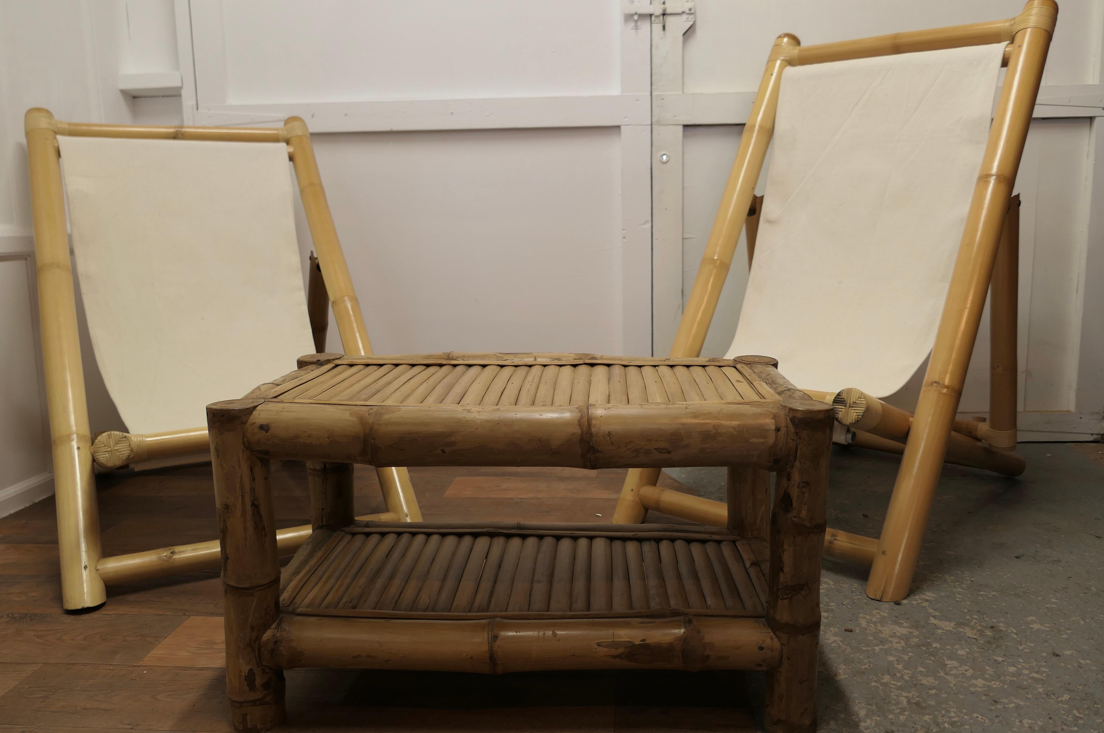 bamboo chair set
