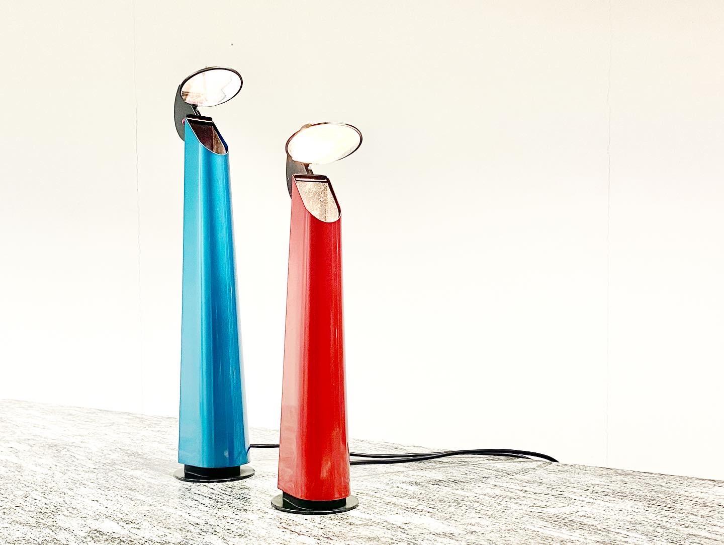 Post-Modern Pair of Gibigiana Lamps, Designed by Achille Castiglioni for Flos, Italy 1980 For Sale