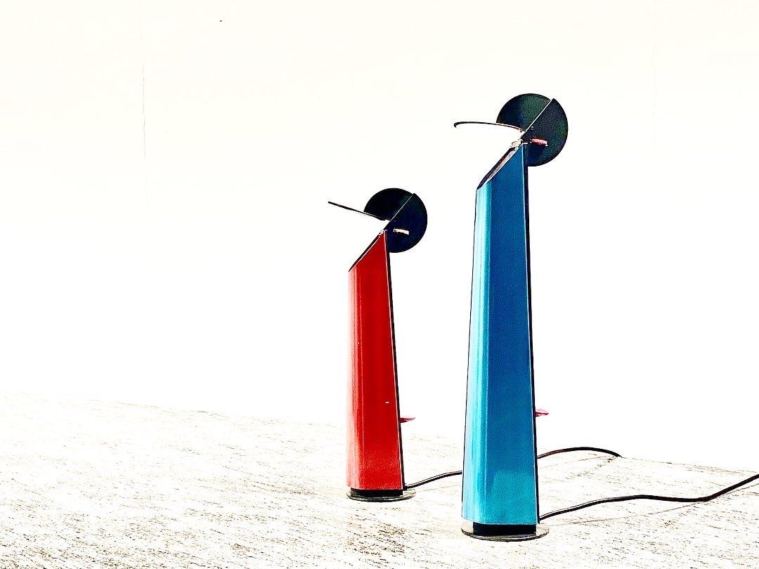 Italian Pair of Gibigiana Lamps, Designed by Achille Castiglioni for Flos, Italy 1980 For Sale