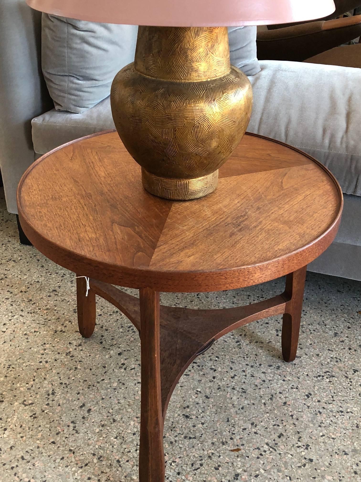Pair of Gilded Wood Lamps by James Mont For Sale 6