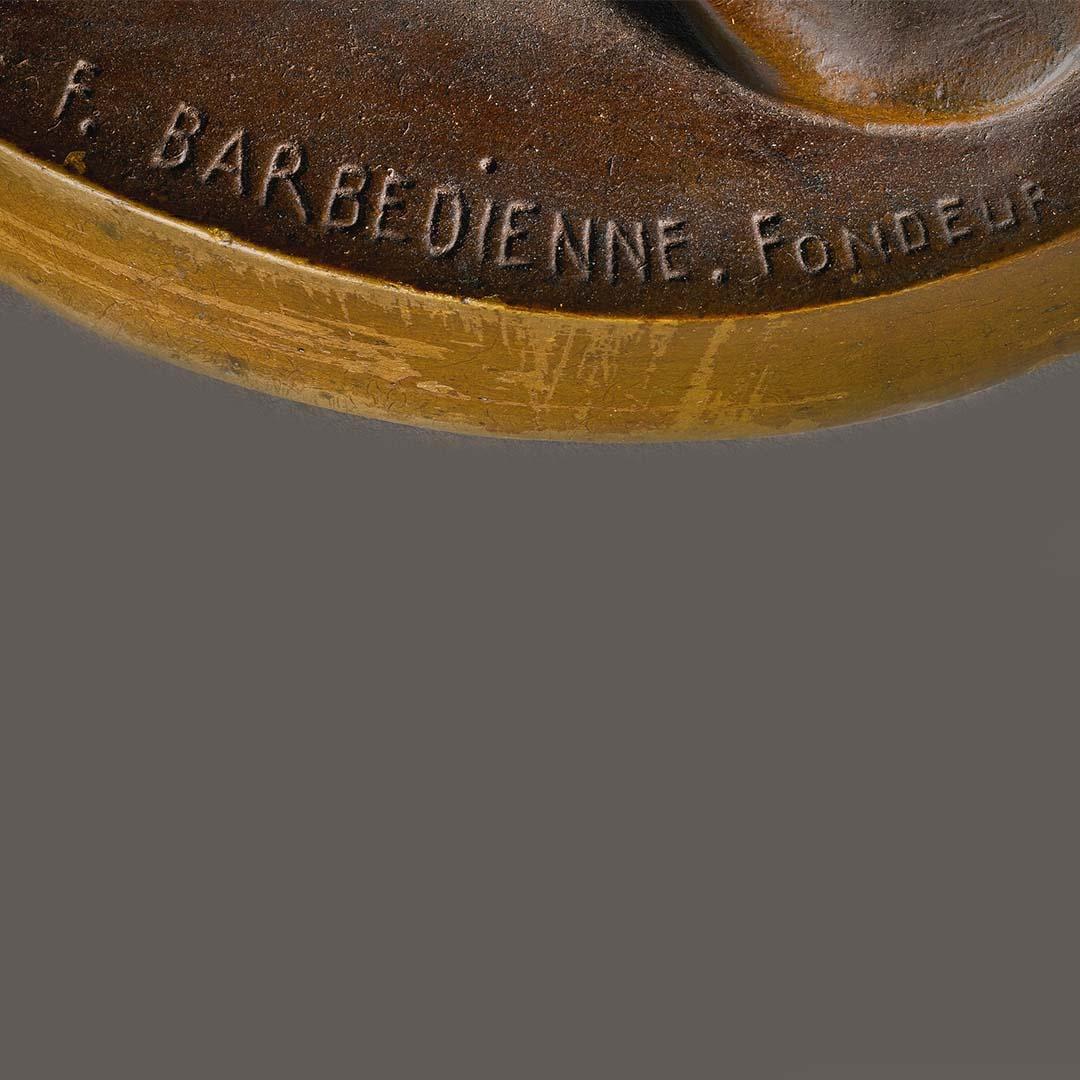 Paire de candélabres en bronze doré et patiné de Ferdinand Barbedienne Bon état - En vente à Brighton, West Sussex