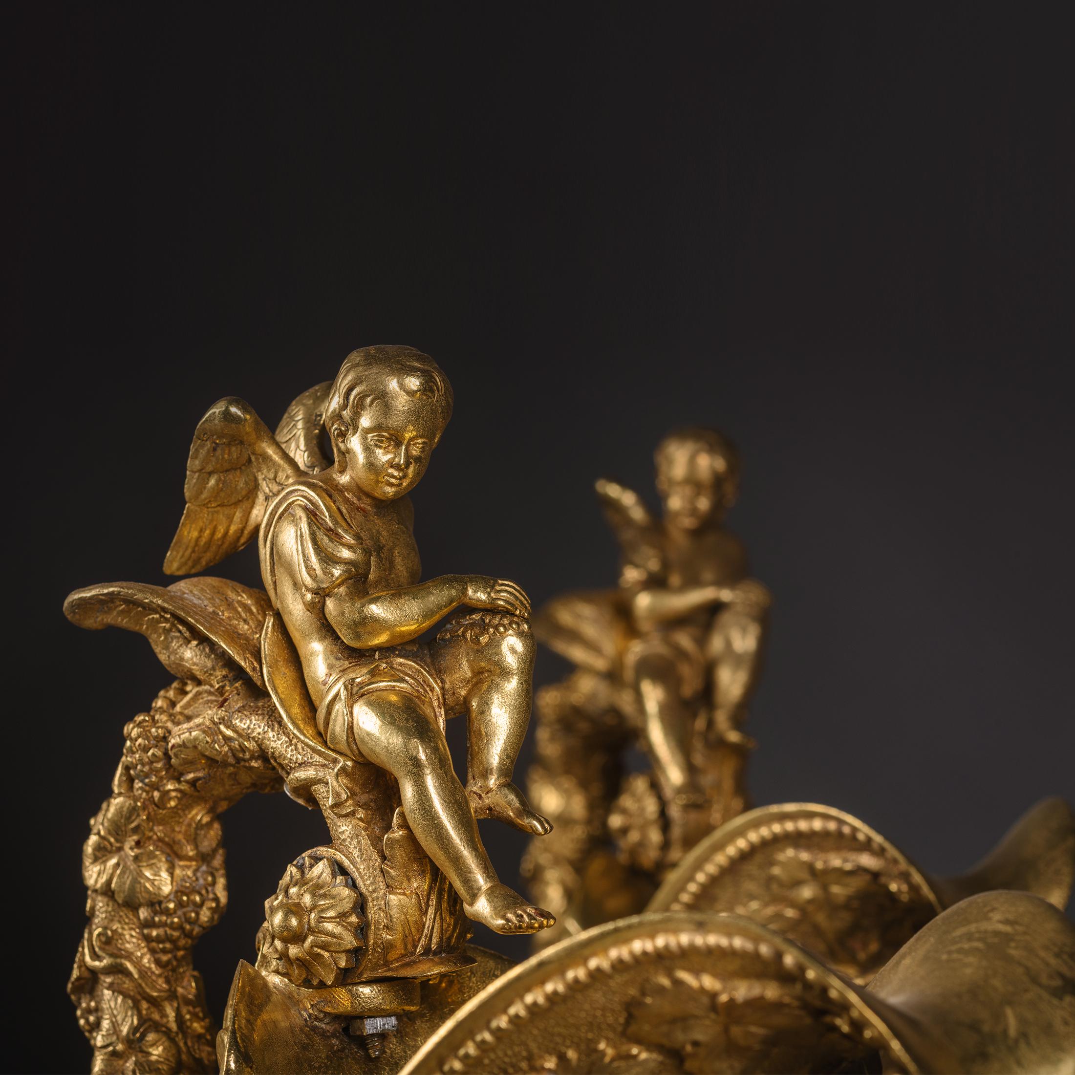 Paar Würfel aus vergoldeter und patinierter Bronze von Maison Giroux (Vergoldet) im Angebot