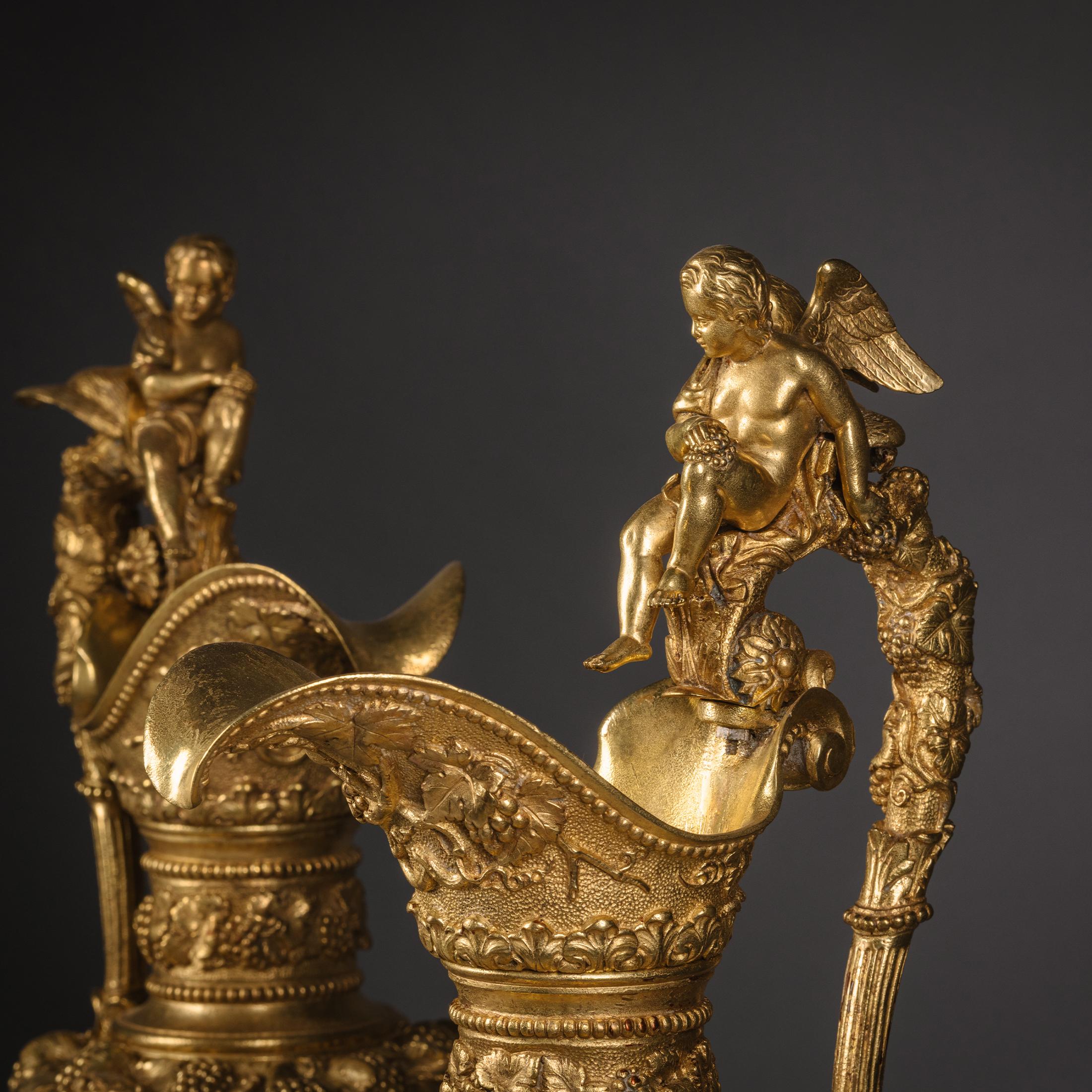 Paar Würfel aus vergoldeter und patinierter Bronze von Maison Giroux im Angebot 3