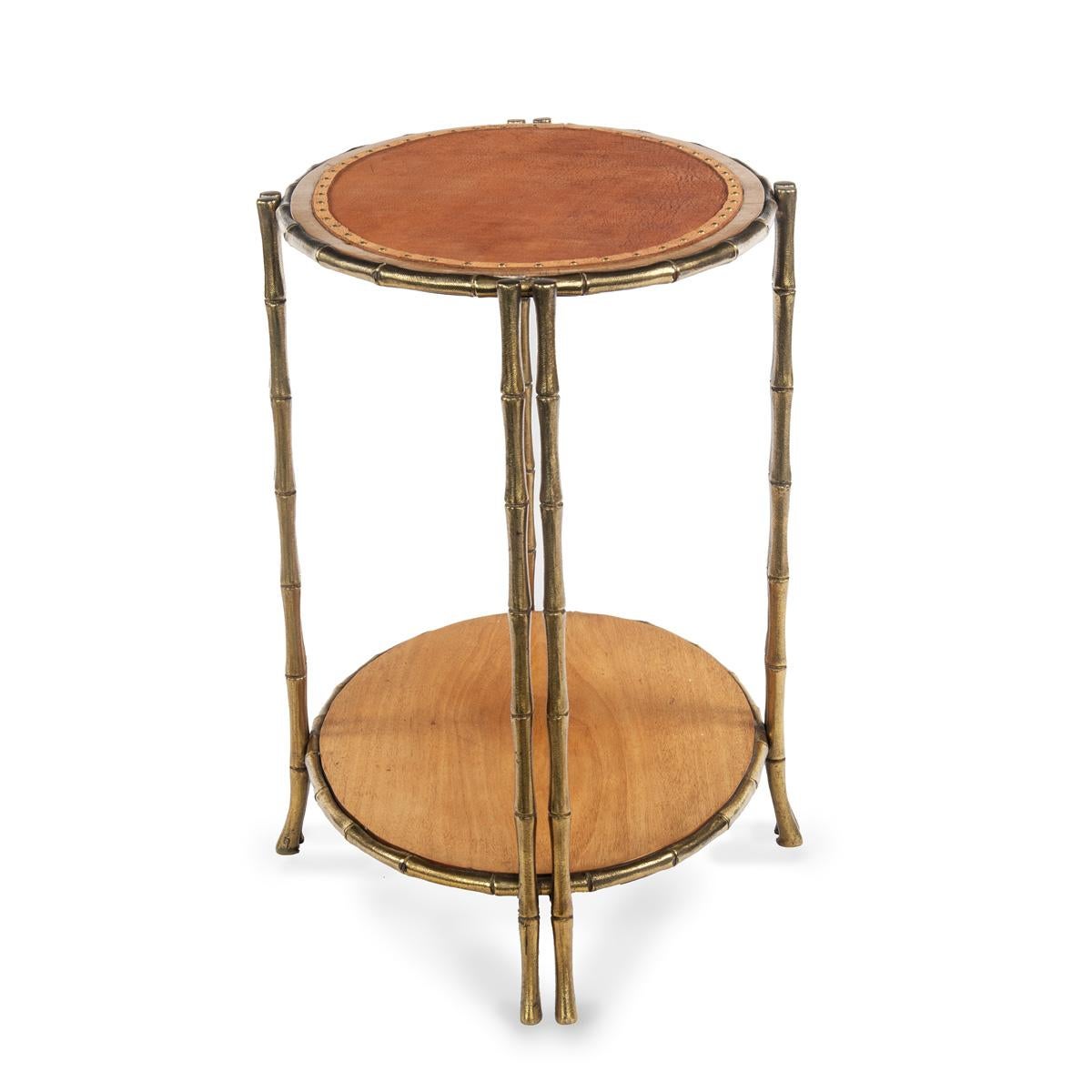 A Pair of Gilt Brass Faux Bamboo Etagères or Occasional Tables In Good Condition In Lymington, Hampshire