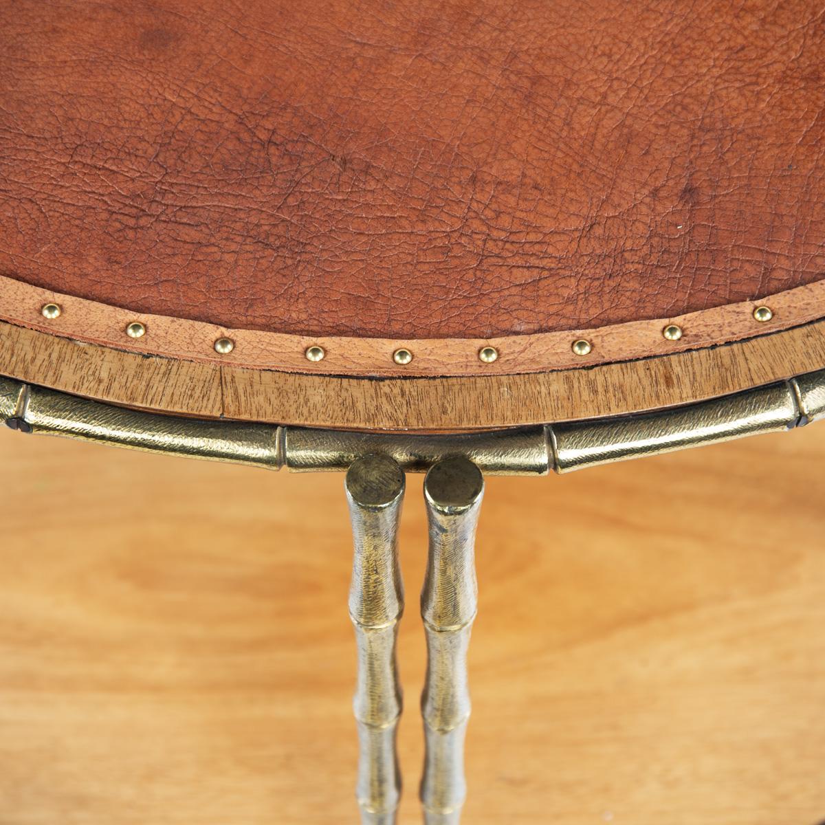 A Pair of Gilt Brass Faux Bamboo Etagères or Occasional Tables 2