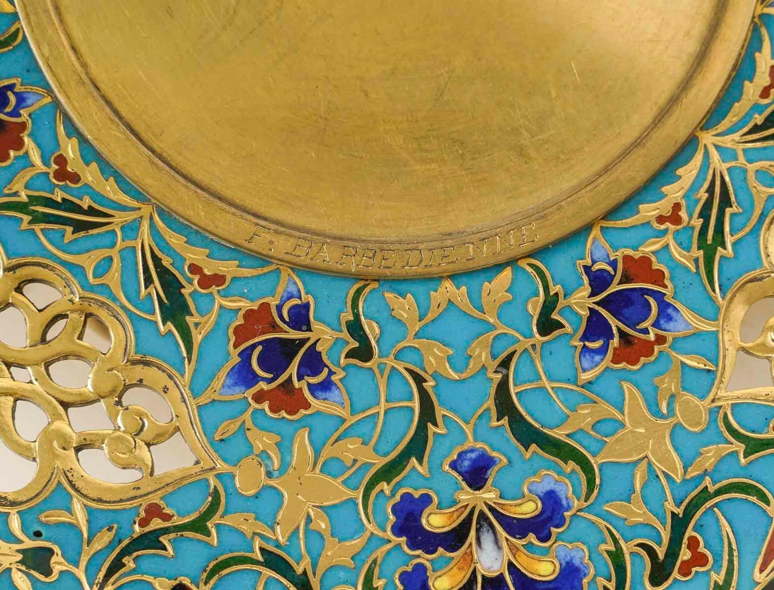 A Pair of Gilt Bronze and Enamelled Goblets or Cache-Pots, Napoleon III Period. 2