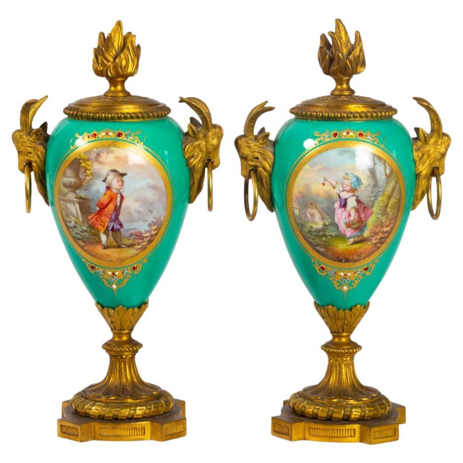 Mounted Porcelain Vase, Gilt Bronze and Chiselled, 18th Century at 1stDibs