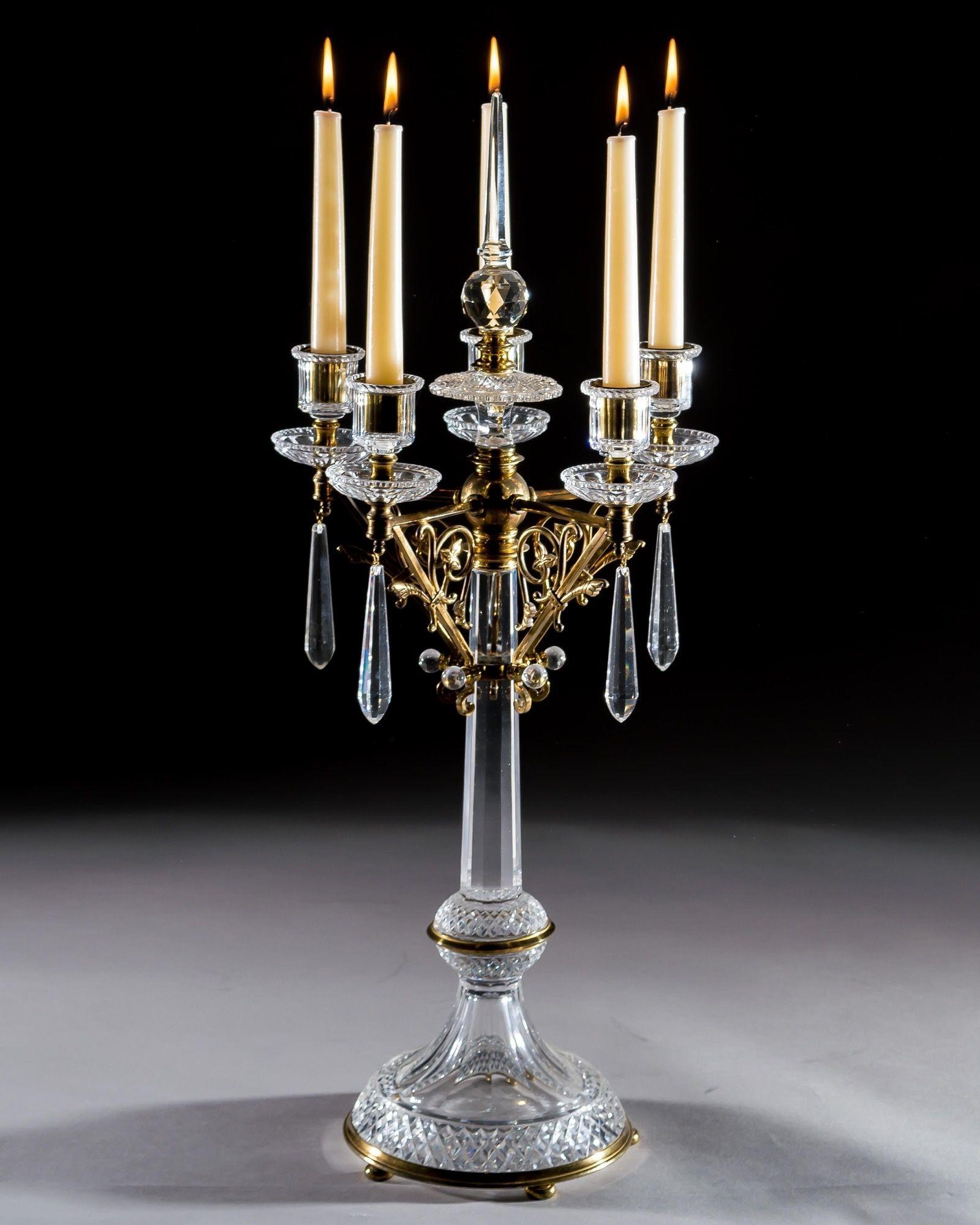 Victorian A Pair Of Gilt Bronze Five Light Candelabra By F & C Osler For Sale