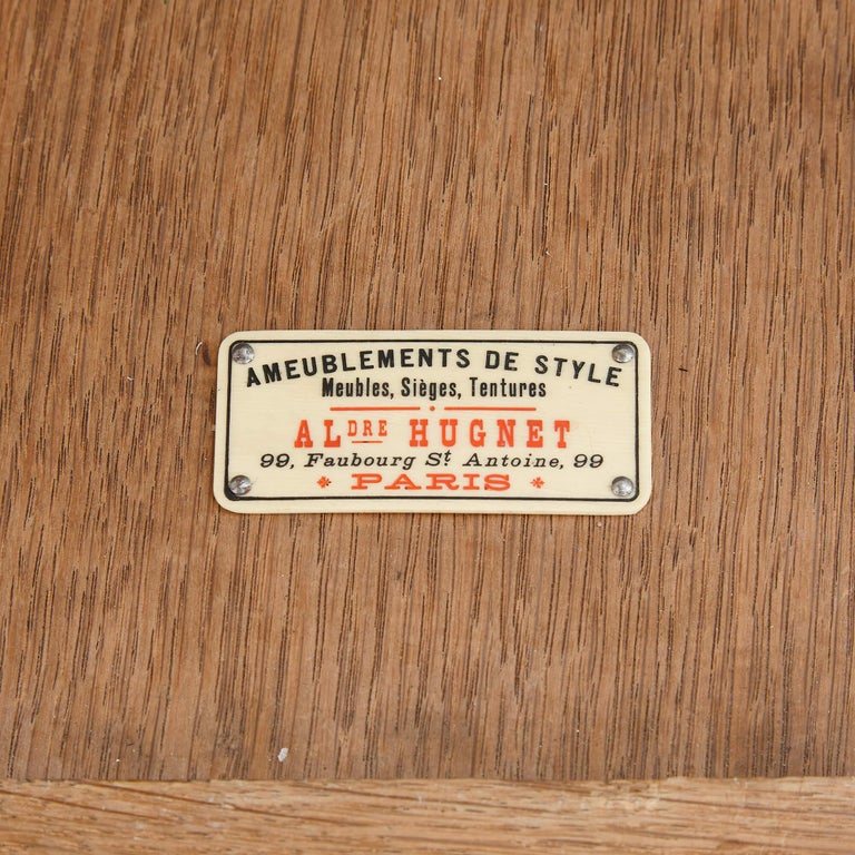 Pair of Gilt-Bronze, Parquetry and Marble Pedestal by Alexandre Hugnet ...