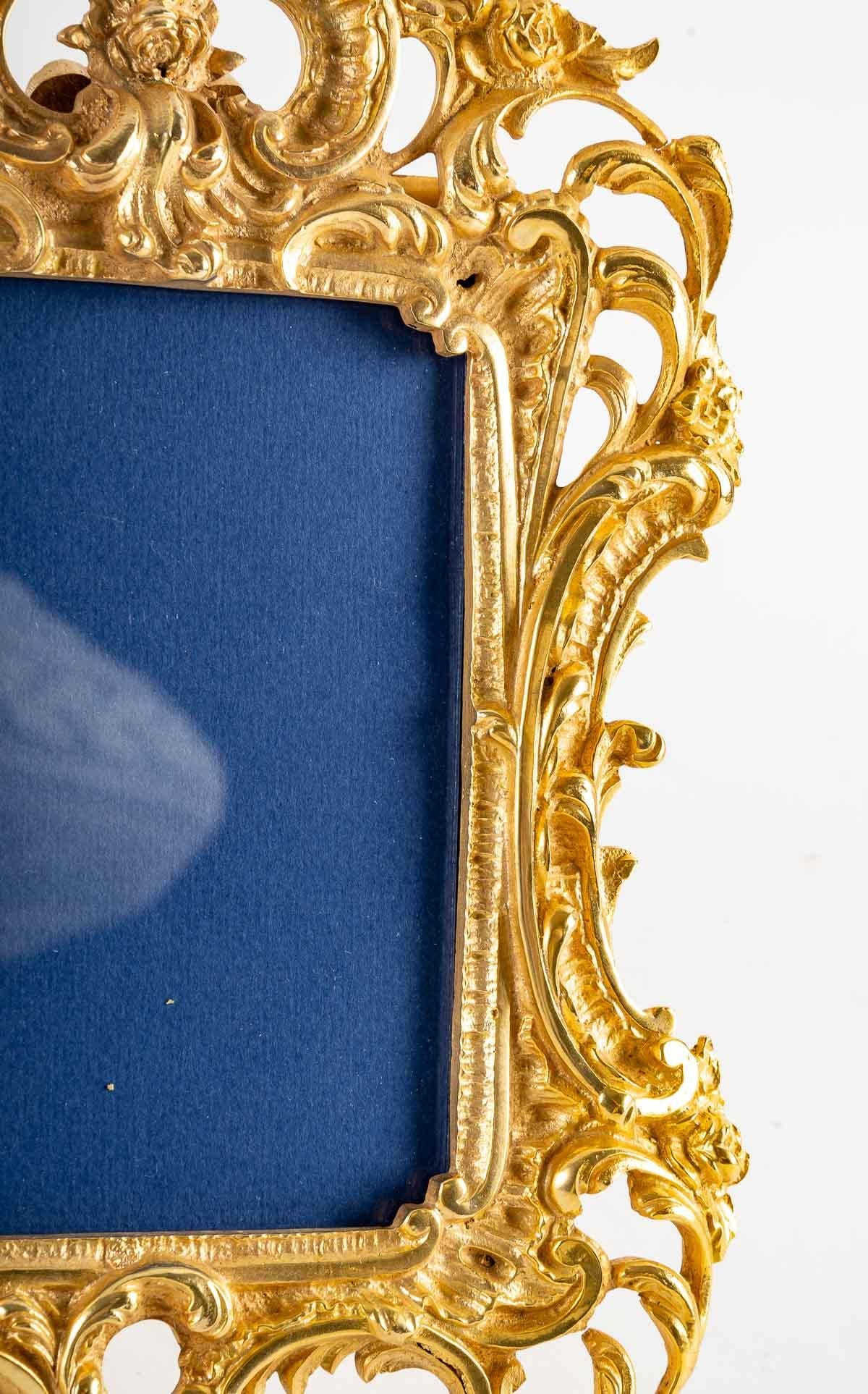 Napoleon III A pair of gilt bronze picture frames, 19th century