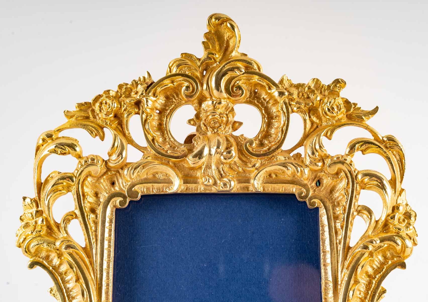European A pair of gilt bronze picture frames, 19th century