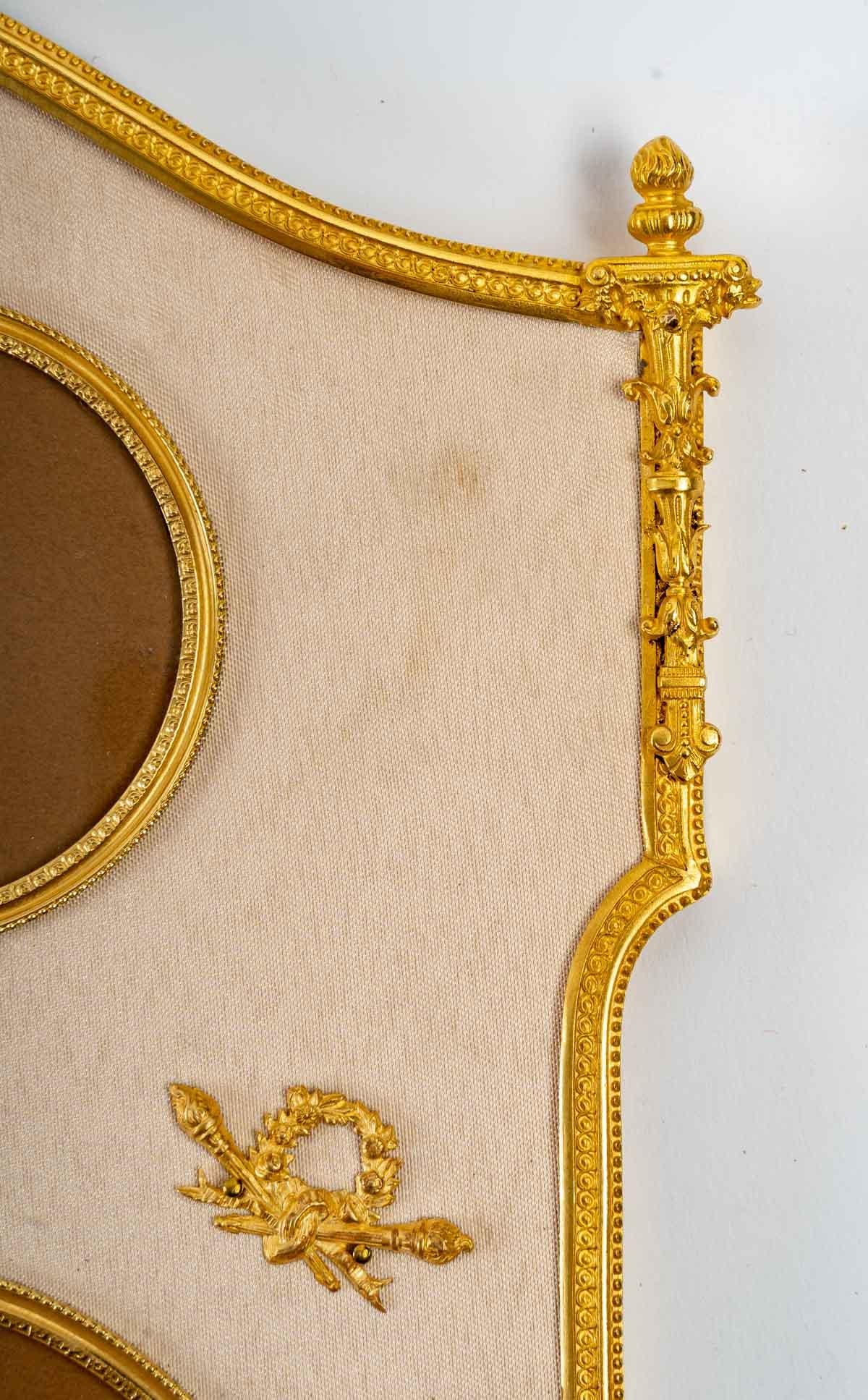 Napoleon III Pair of Gilt Bronze Screen Photo Frames, 19th Century