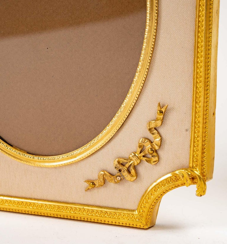 Late 19th Century Pair of Gilt Bronze Screen Photo Frames, 19th Century For Sale