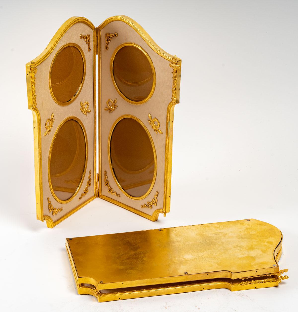 Pair of Gilt Bronze Screen Photo Frames, 19th Century 1
