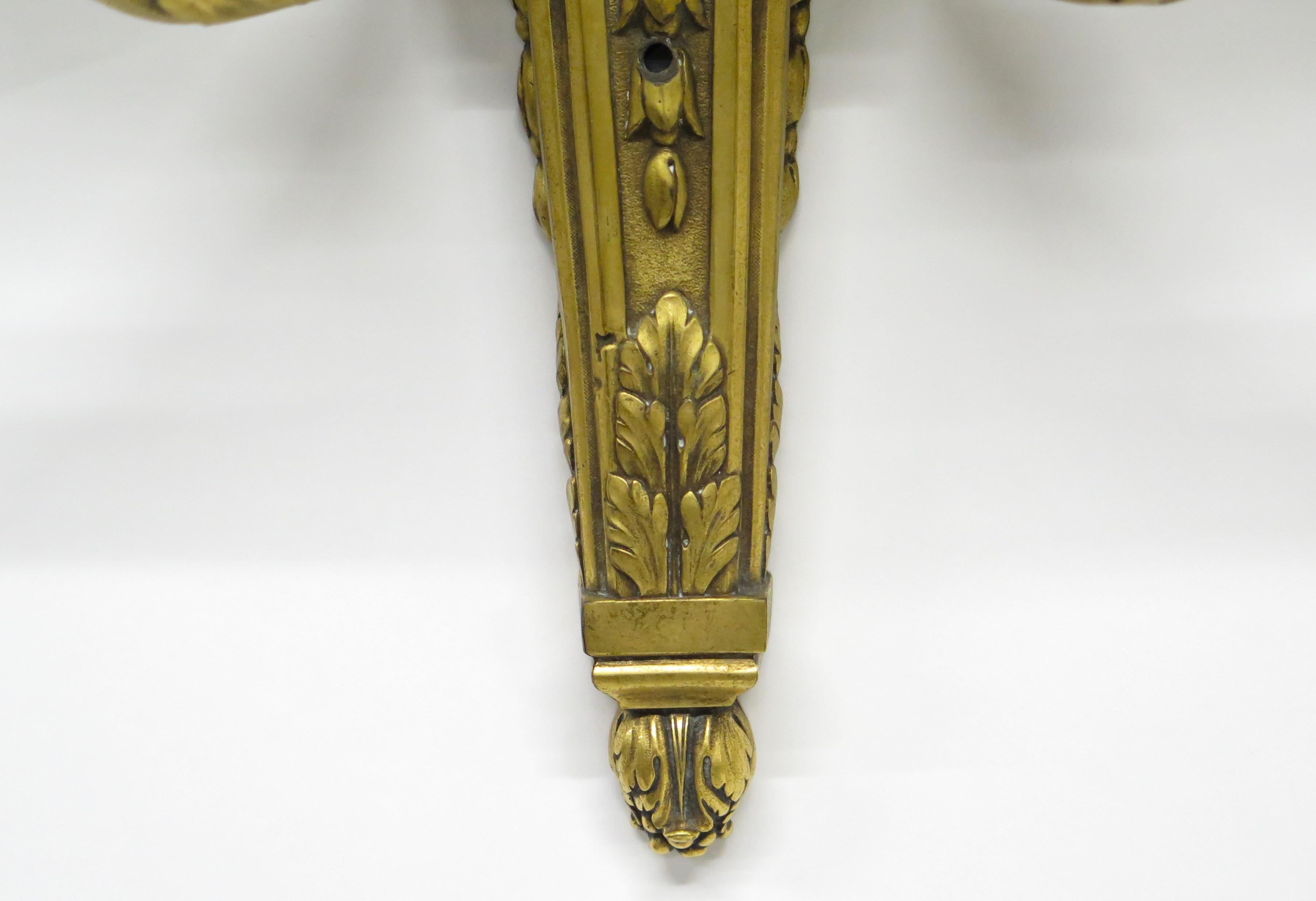 Pair of Louis XVI-style Two Light Sconces by Edward F. Caldwell & Co., New York 1