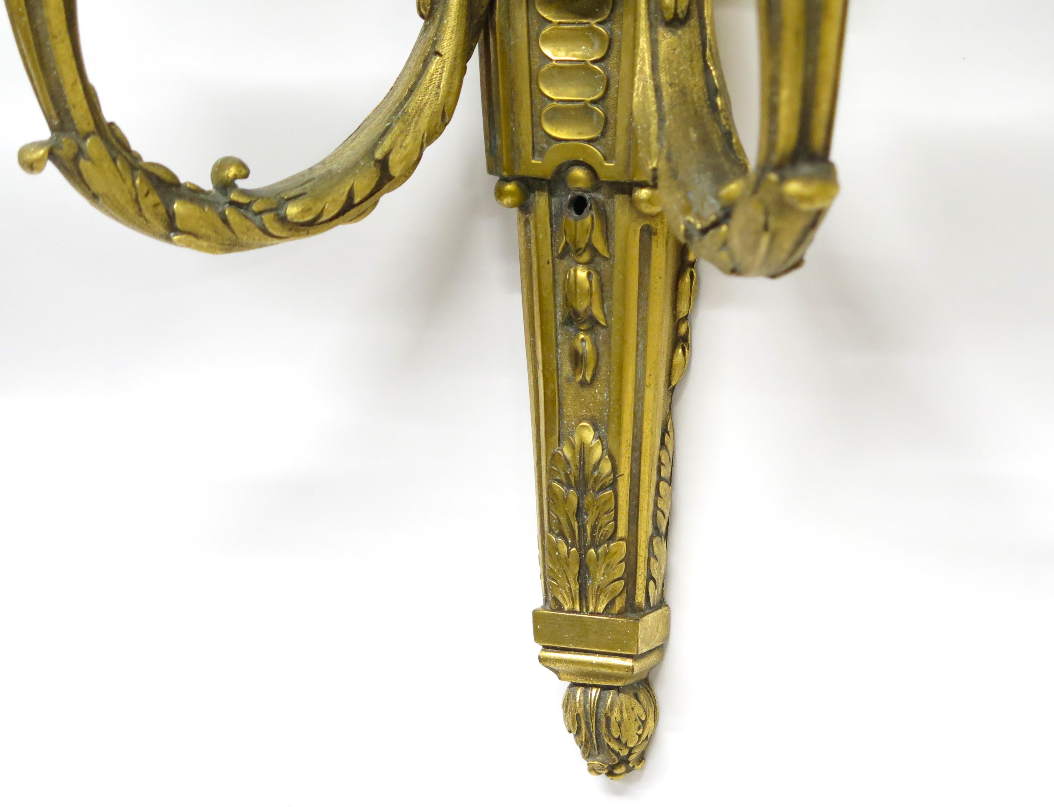 Pair of Louis XVI-style Two Light Sconces by Edward F. Caldwell & Co., New York 2