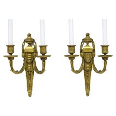 Pair of Louis XVI-style Two Light Sconces by Edward F. Caldwell & Co., New York