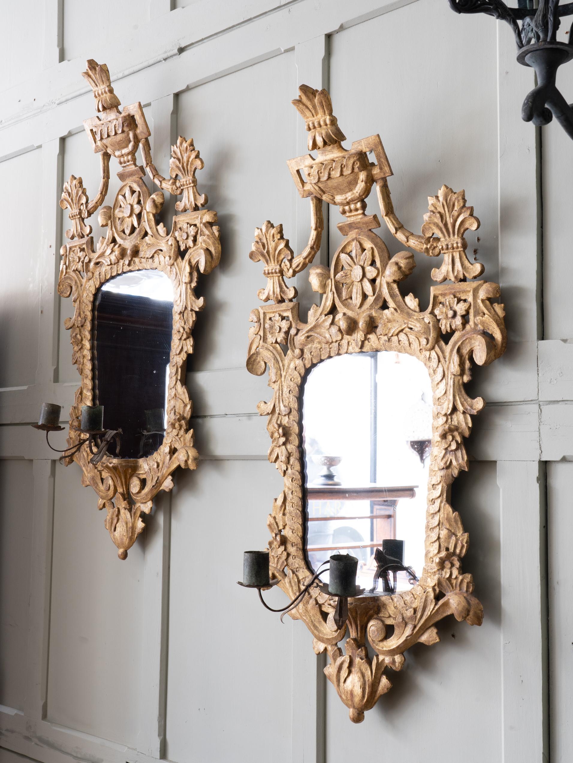 Pair of Gilt Wood 19th Century Mirrors 1