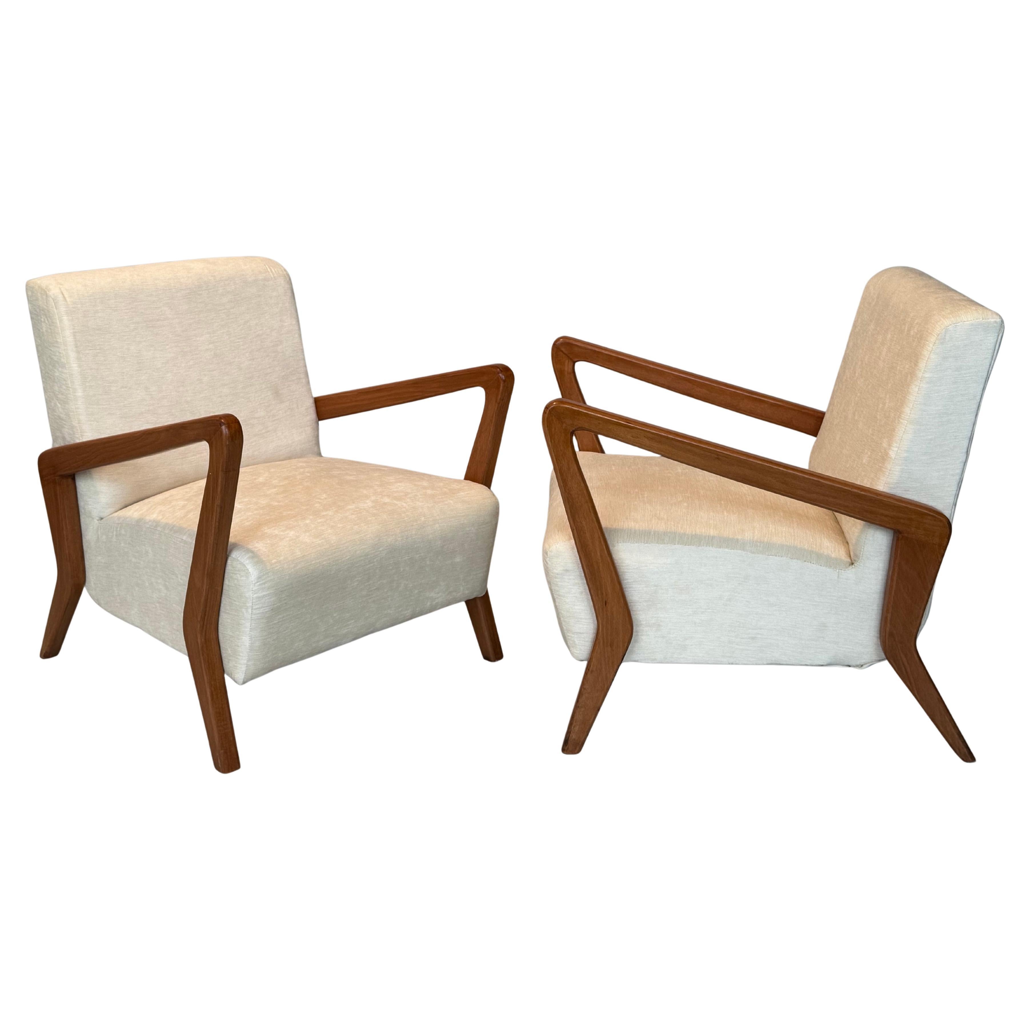 A pair of Gio Ponti armchairs