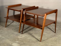 Pair of Gio Ponti Side Tables in Walnut