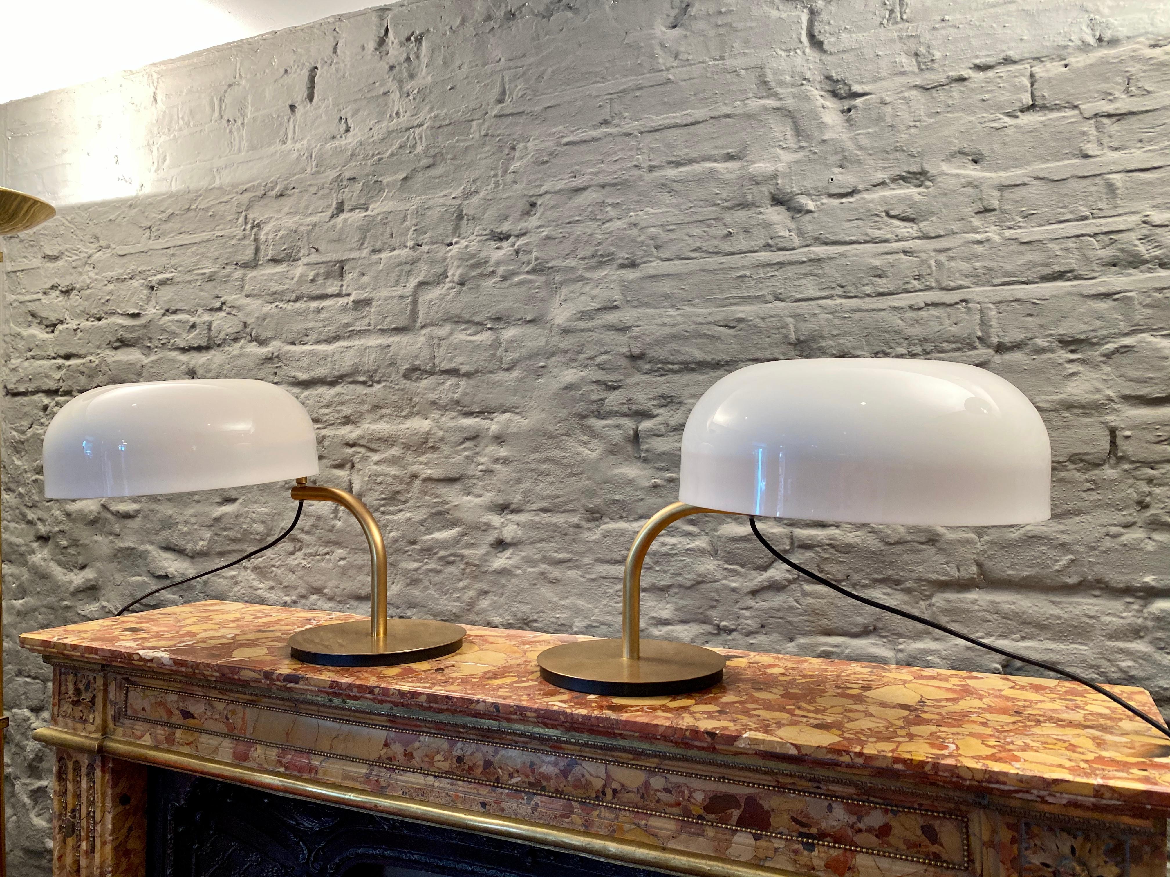 20th Century Pair of Giotto Stoppino Swing Arm Desk Lamps