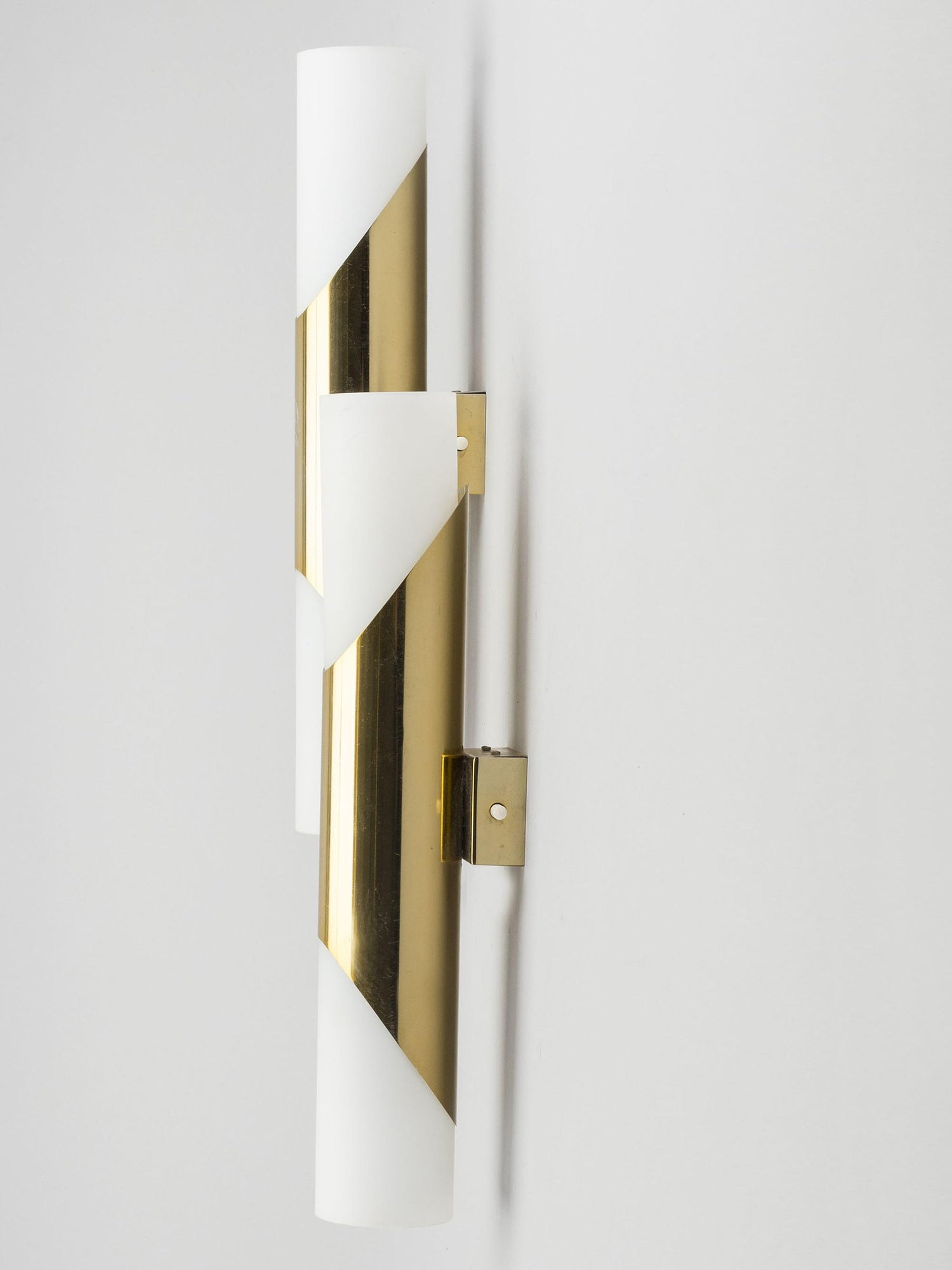 Pair Of Glass And Brass Wall Sconces By Neuhaus Leuchten Germany