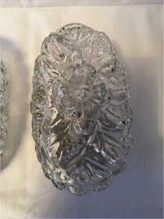 Pair of Glass Flower Form Sconces RZB Leuchten, Germany, 1960s